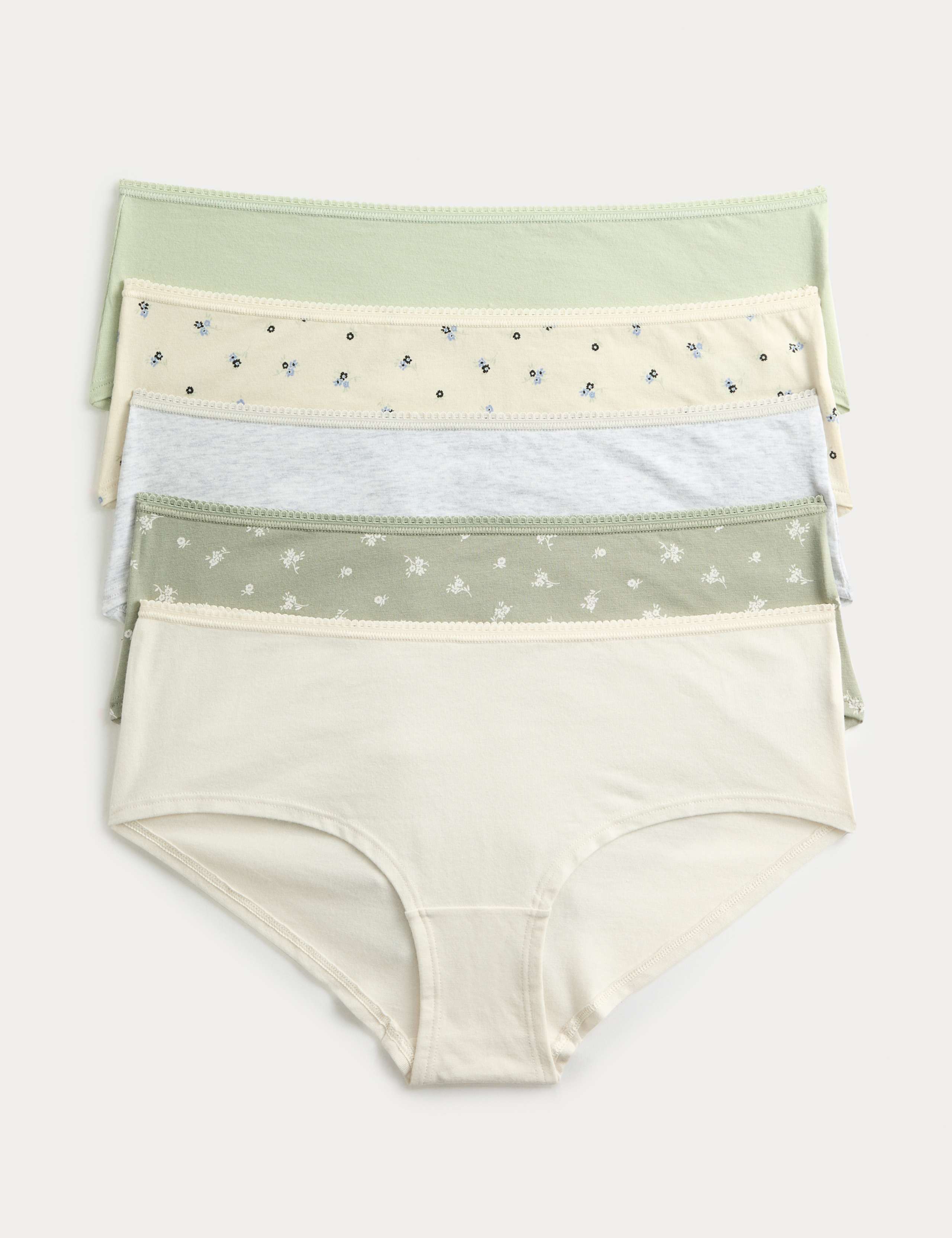 5pk Cotton Rich Lycra® Low Rise Shorts 1 of 5