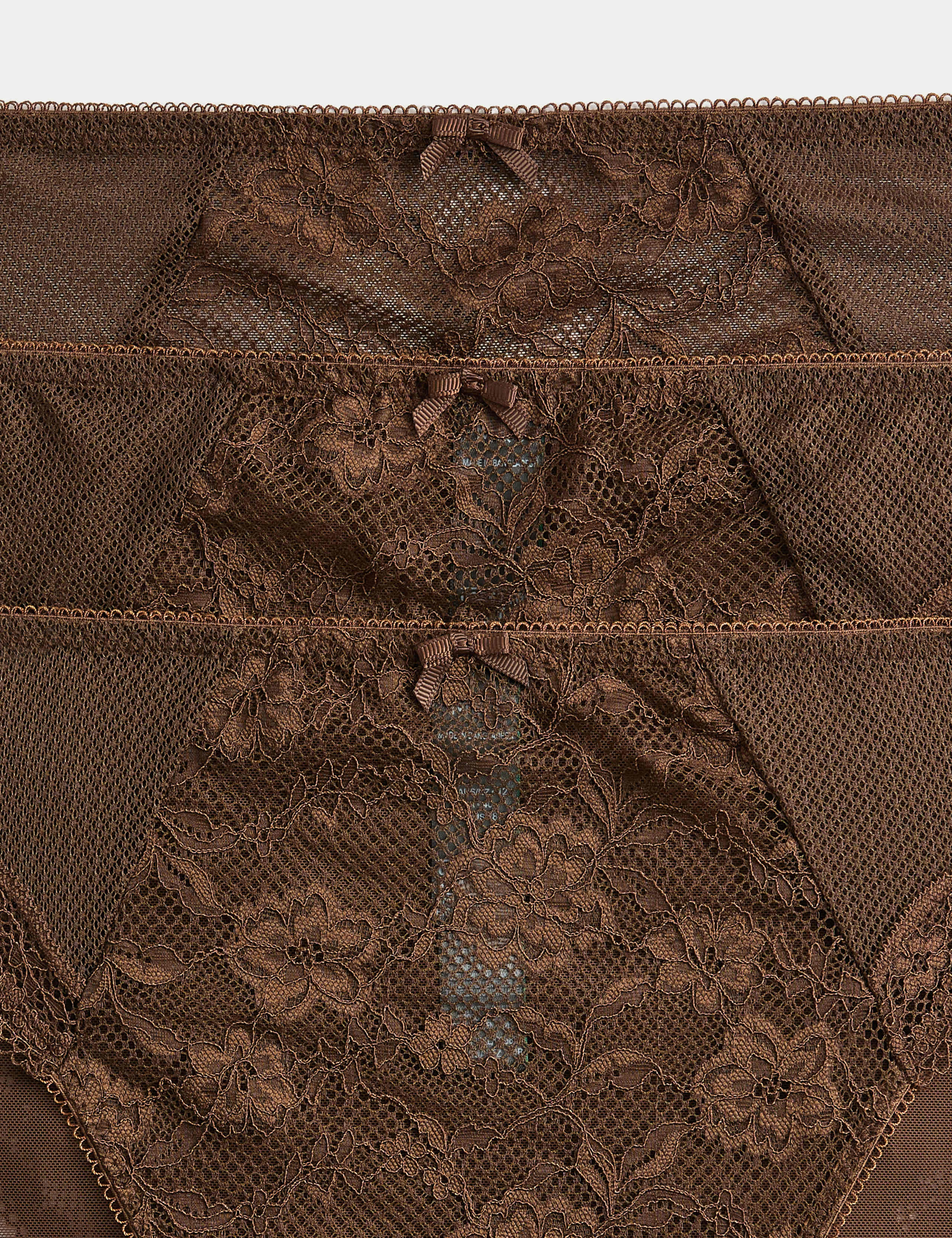 3pk Jasmine Lace High Waisted High Leg Knickers 5 of 5