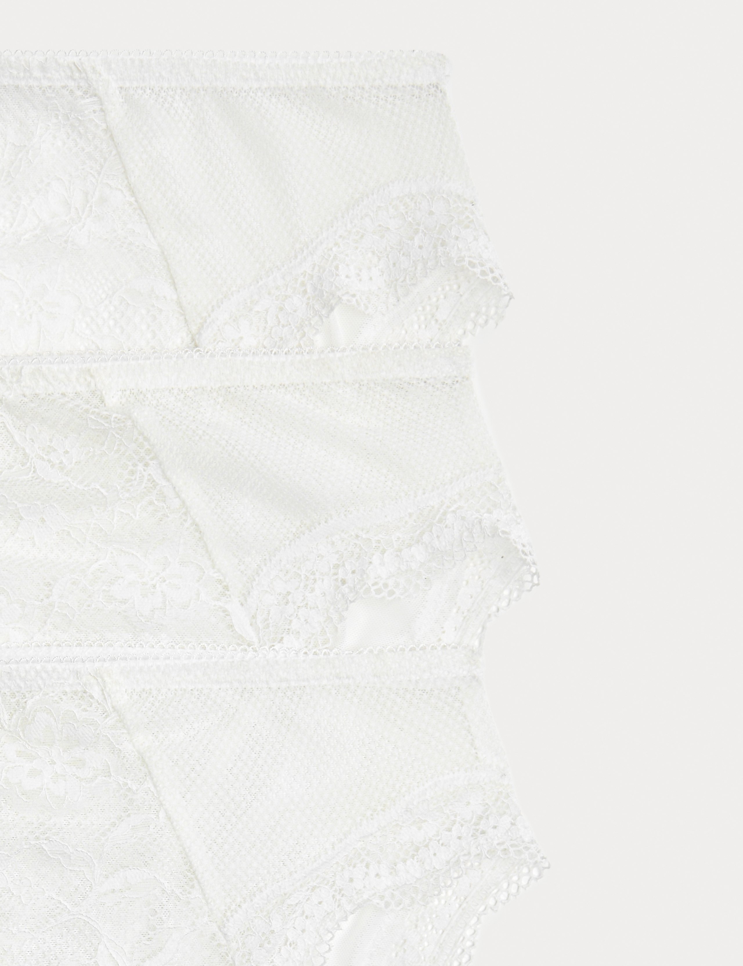 3pk Jasmine Lace High Waisted High Leg Knickers 6 of 6