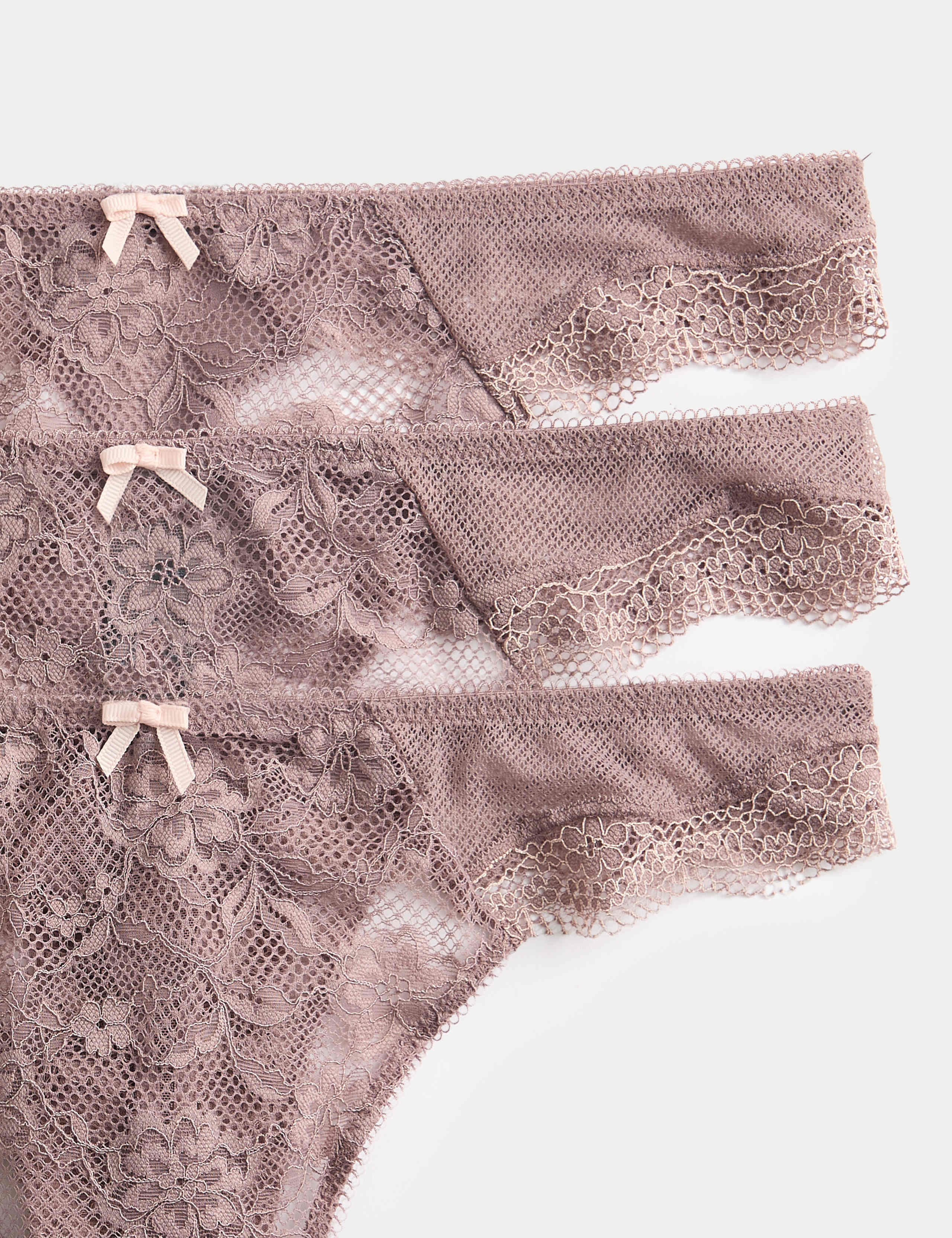3pk Jasmine Lace Thongs 5 of 5