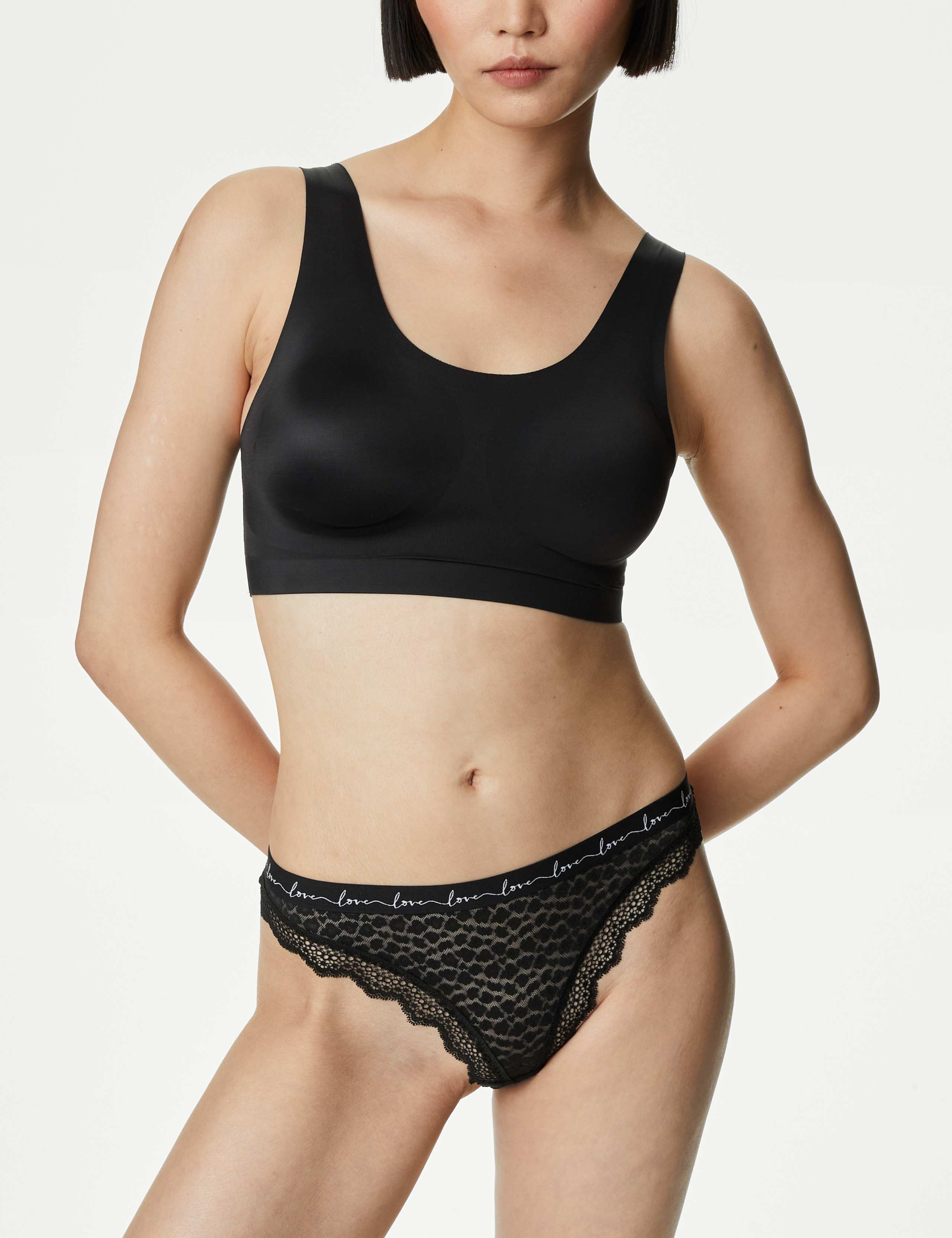 3pk Mesh & Lace Thongs 2 of 5