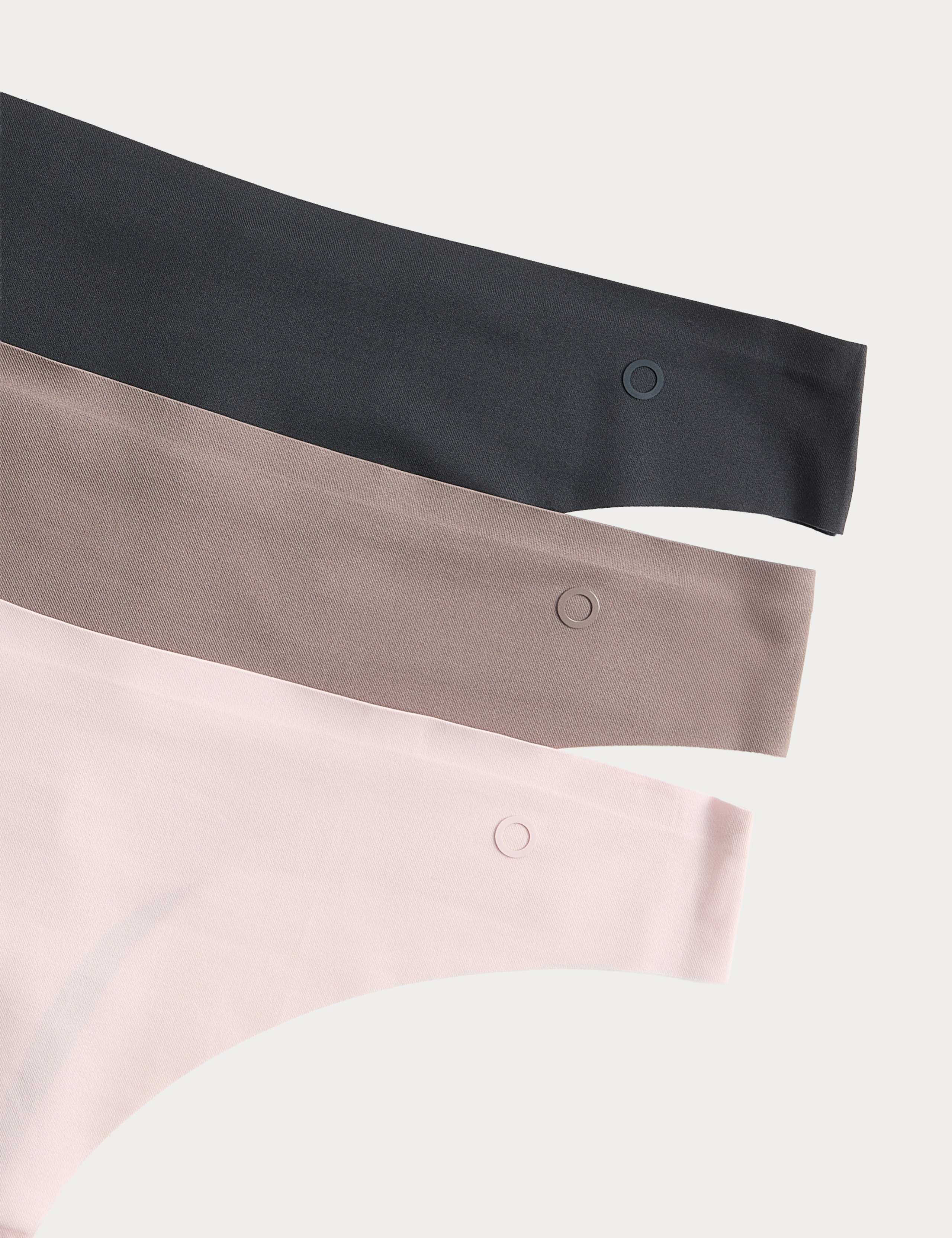 3pk Invisible No VPL Thongs 5 of 5