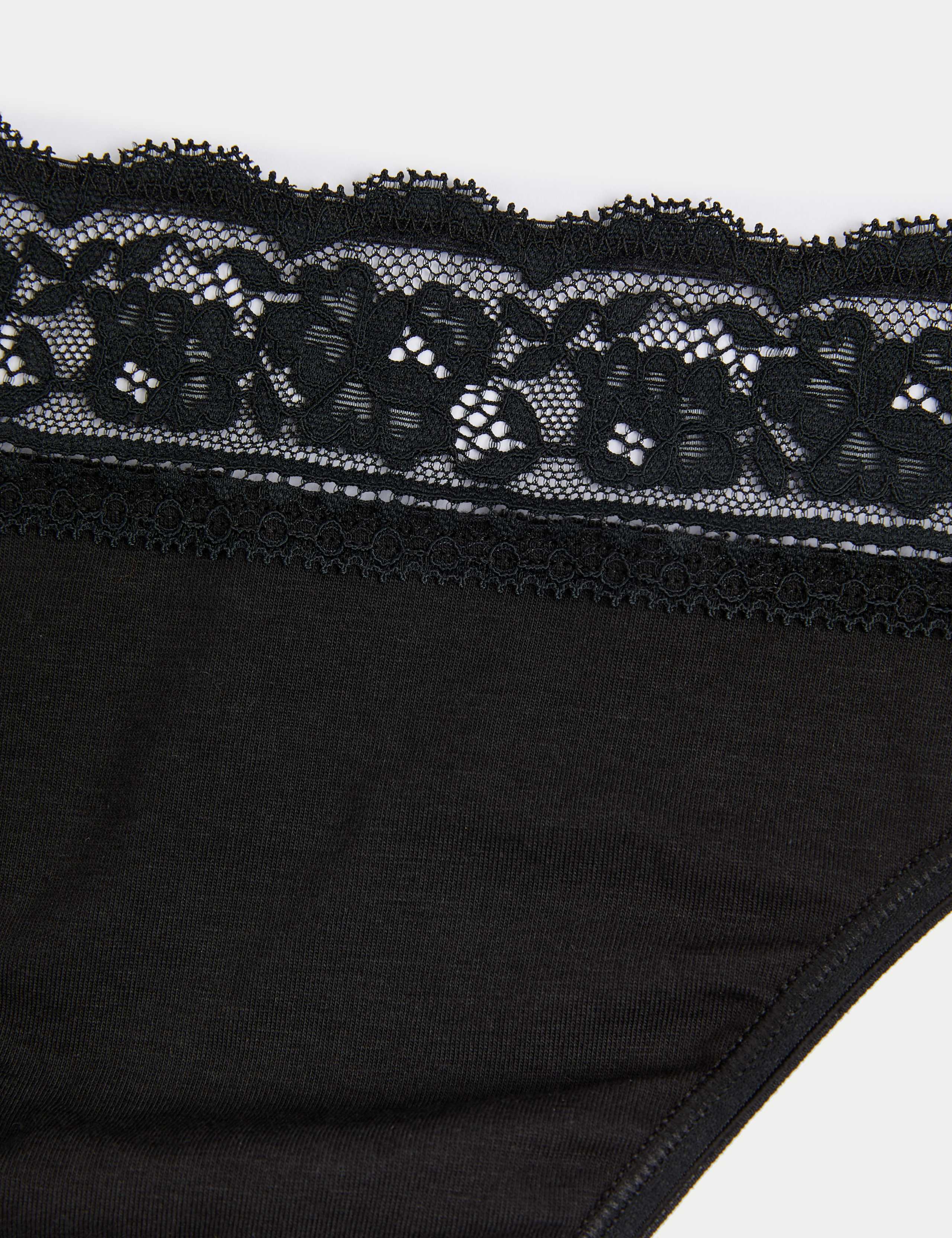 5pk Cotton Lycra® & Lace Knickers 6 of 6