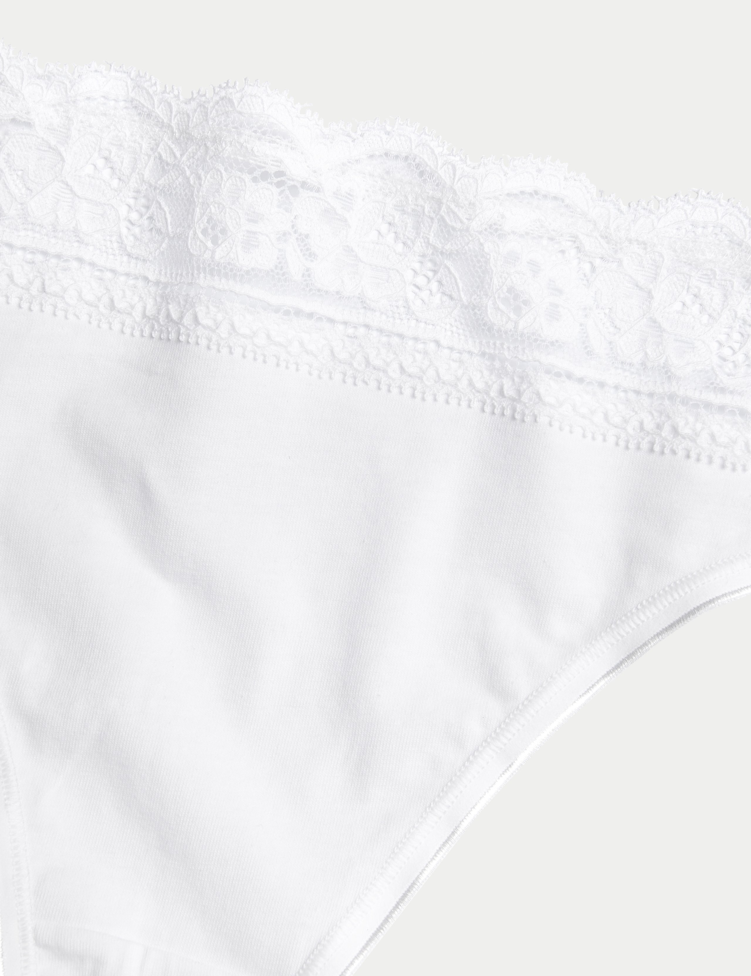 5pk Cotton Lycra® & Lace Knickers 6 of 6