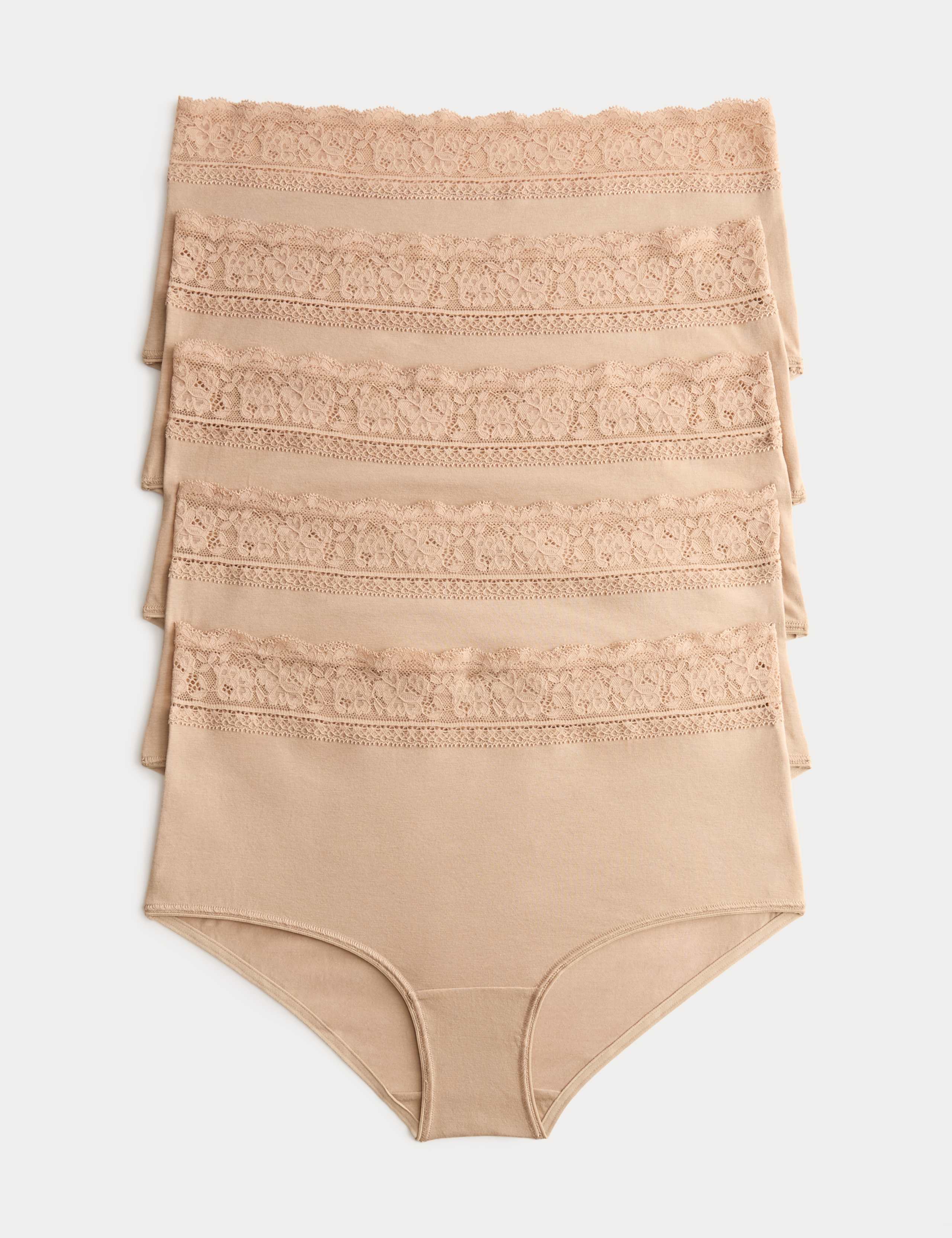 5pk Cotton Lycra® & Lace High Rise Short 1 of 5