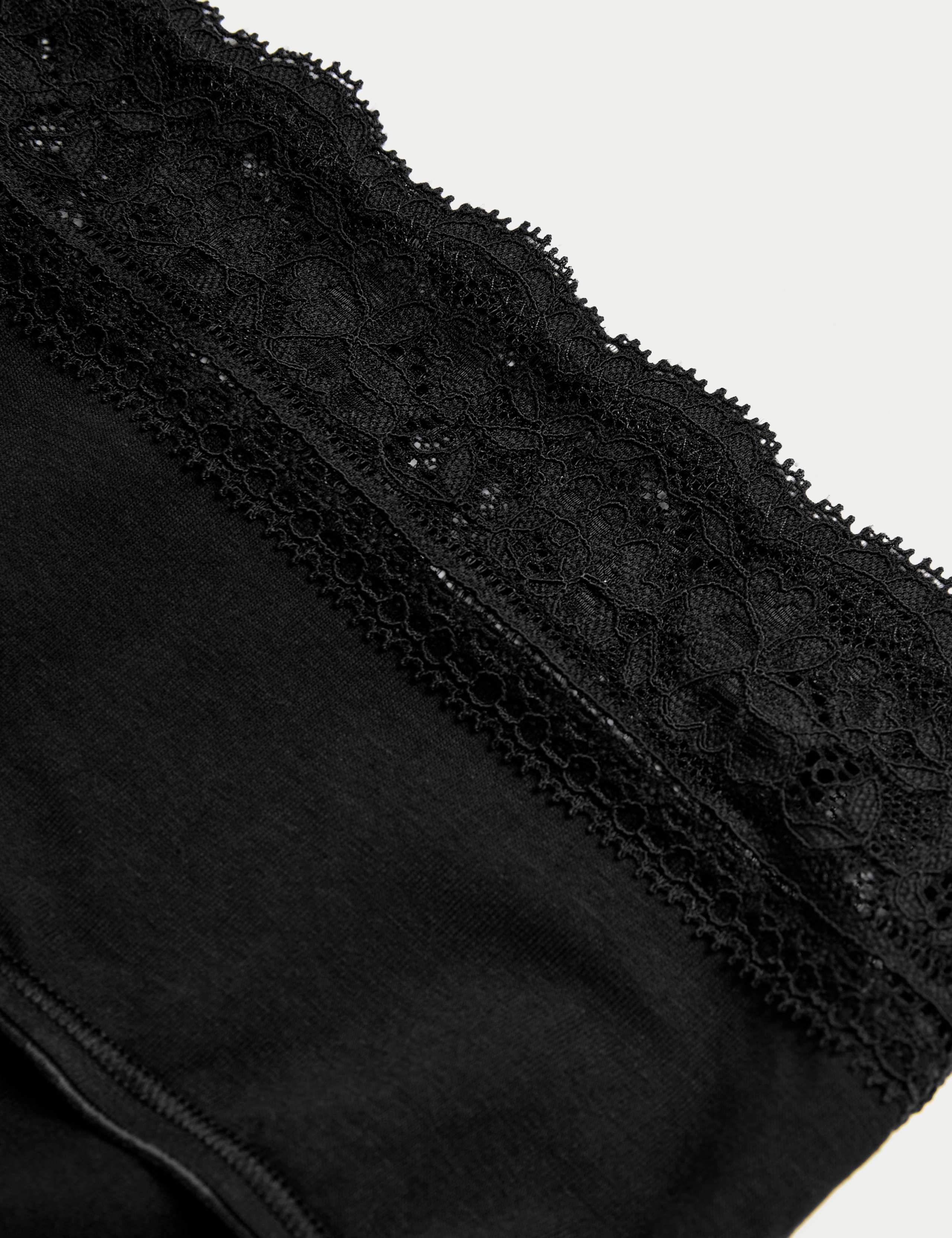 5pk Cotton Lycra® & Lace High Rise Shorts 5 of 5