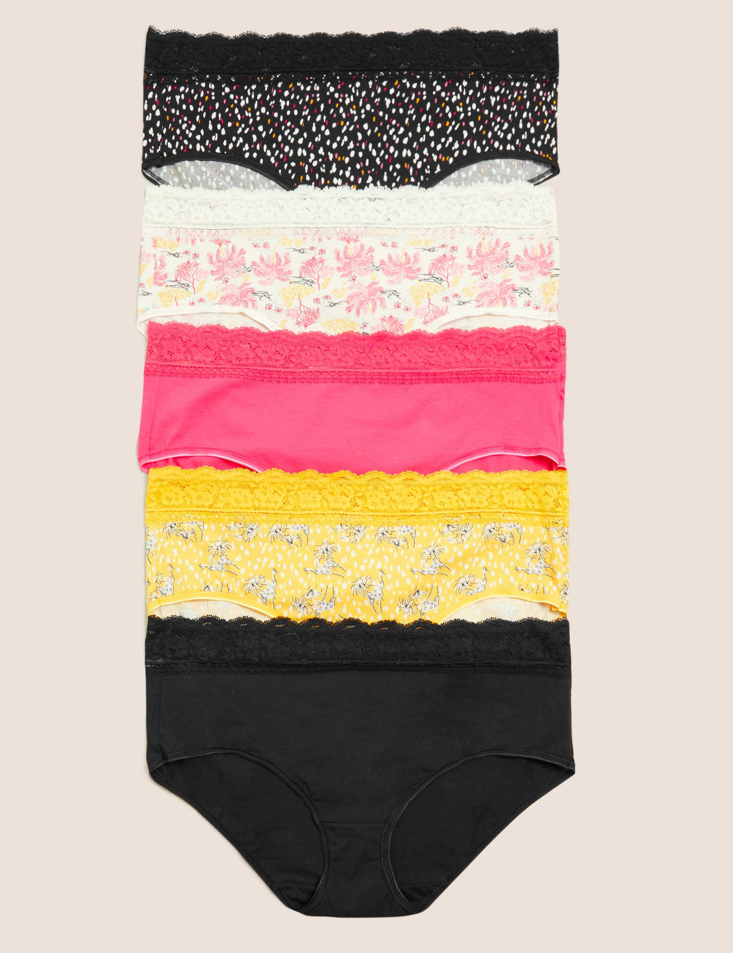 5pk Cotton & Lace High Rise Shorts 1 of 4