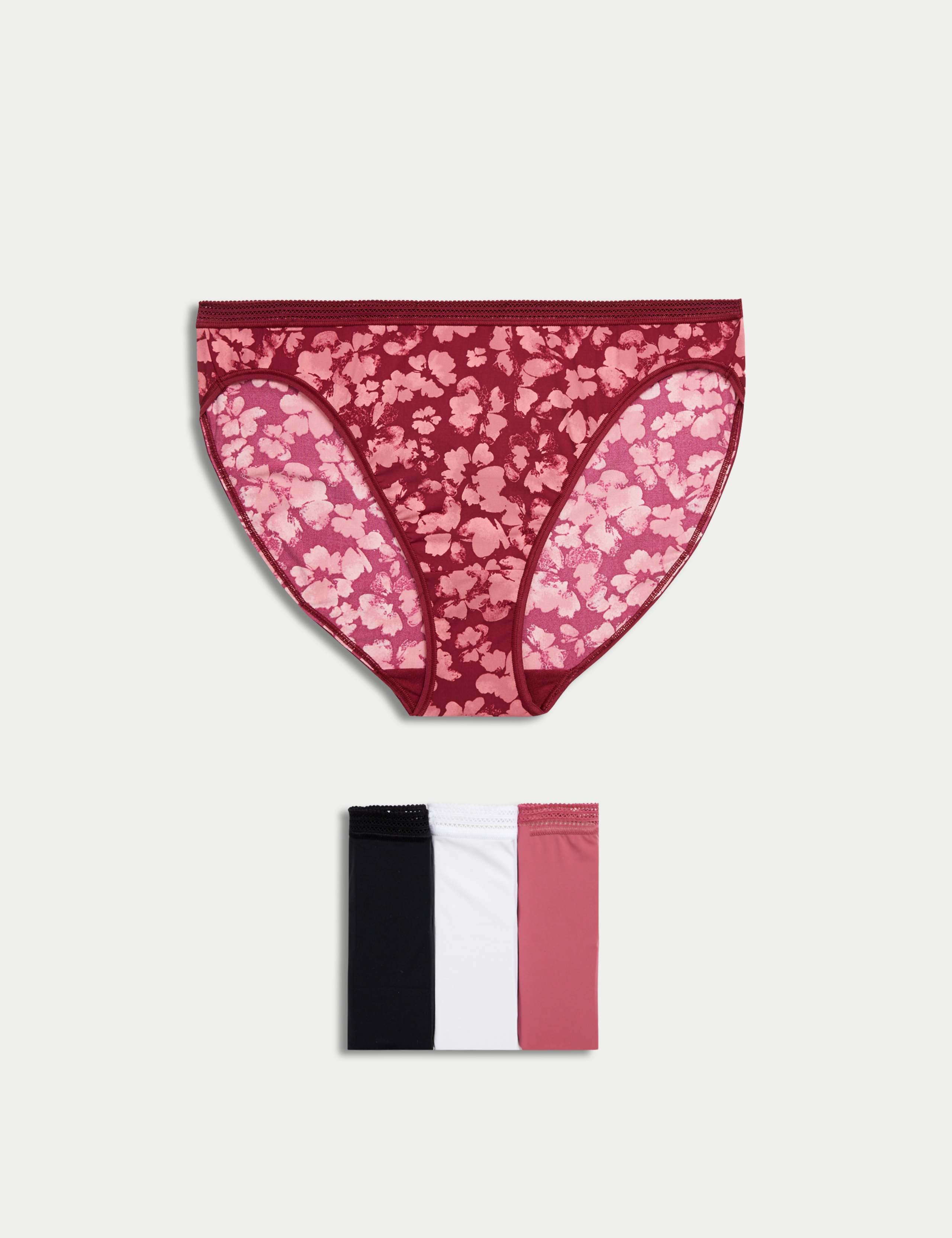 4pk Microfibre Brazilian Knickers 1 of 2