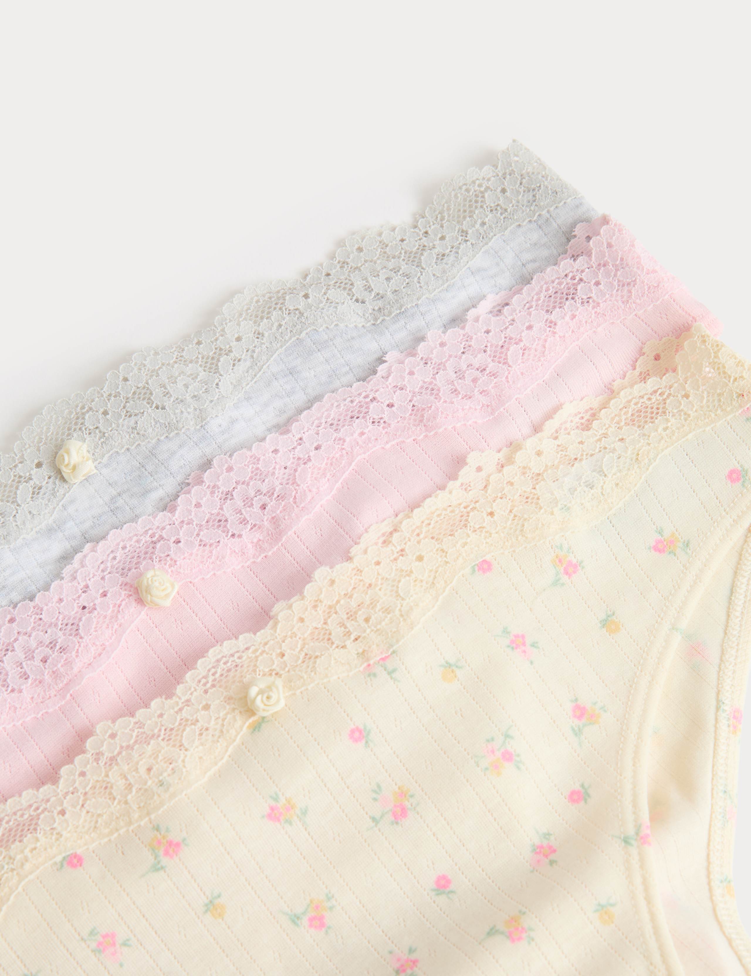 3 Pack Floral Pointelle Brazilian Knickers 6 of 6