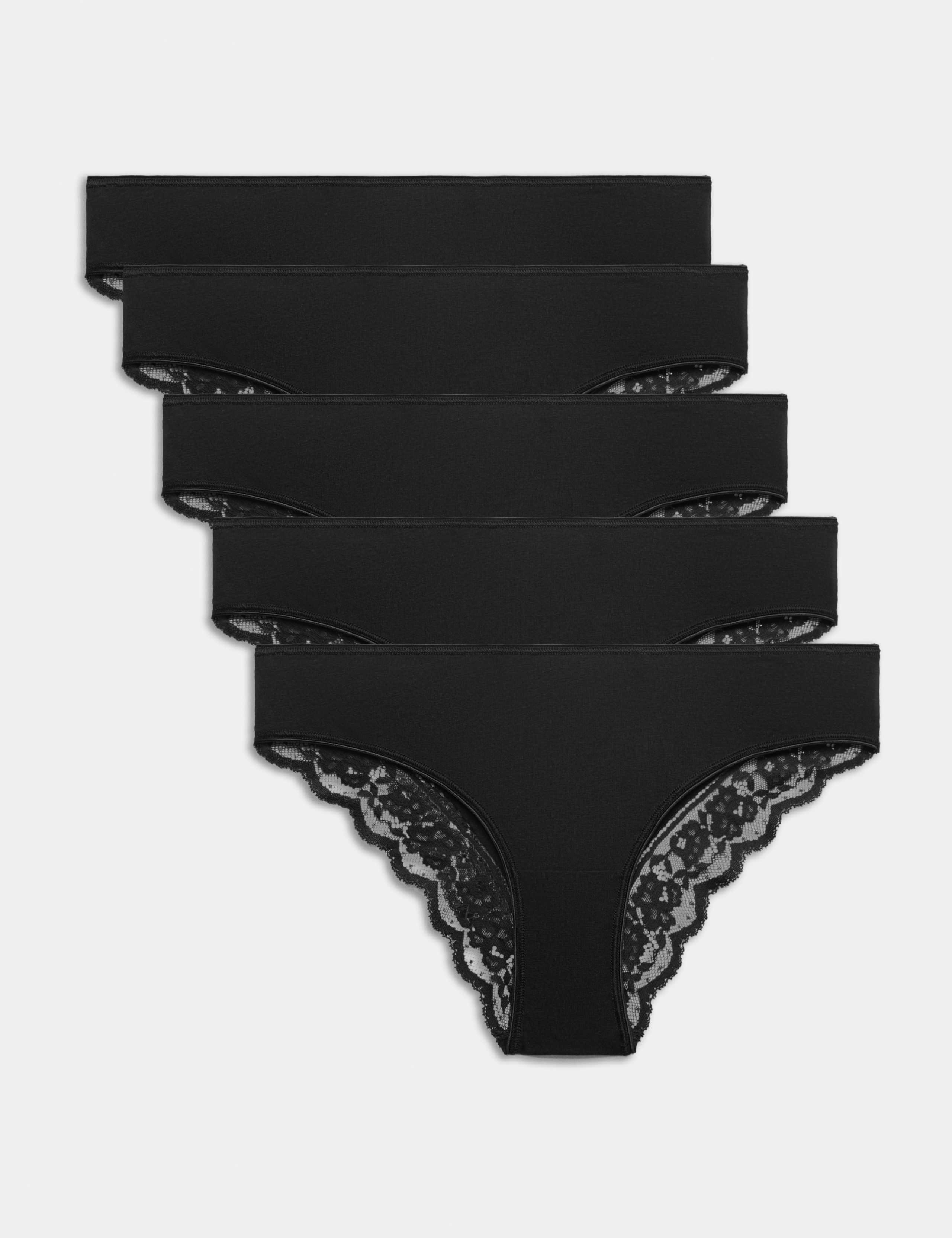 5 pack Cotton Rich Printed Brazilian Knickers 1 of 6