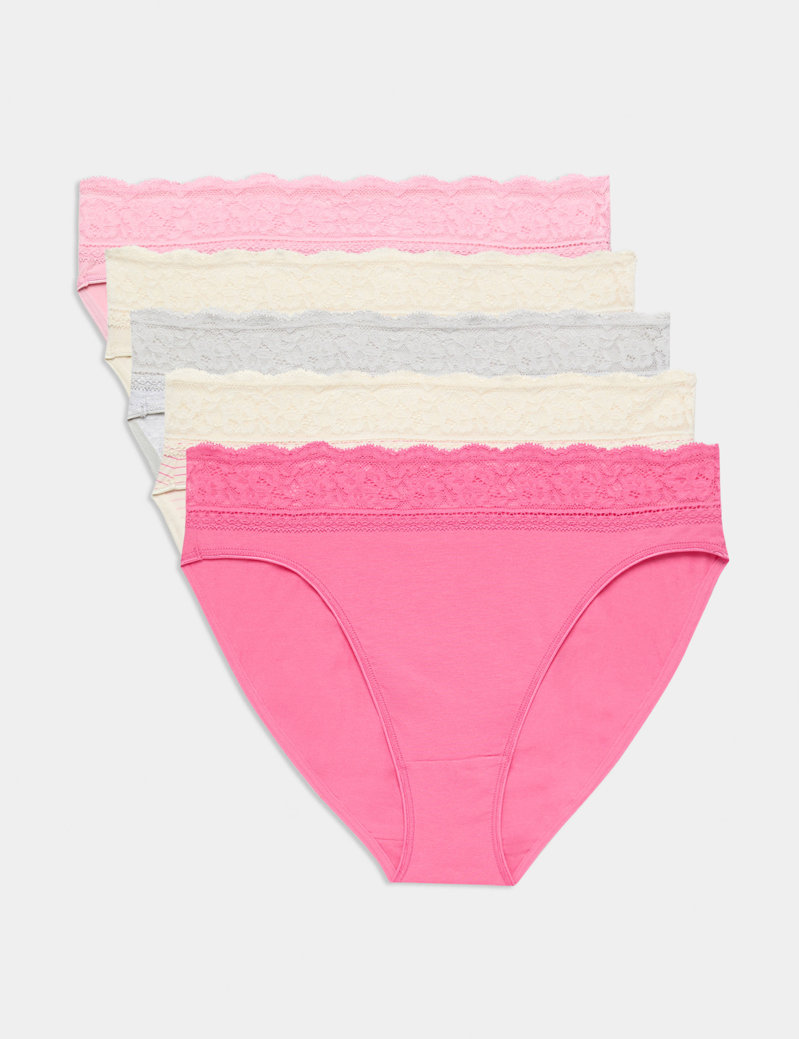 5pk Cotton Rich Printed High Leg Knickers 1 of 6