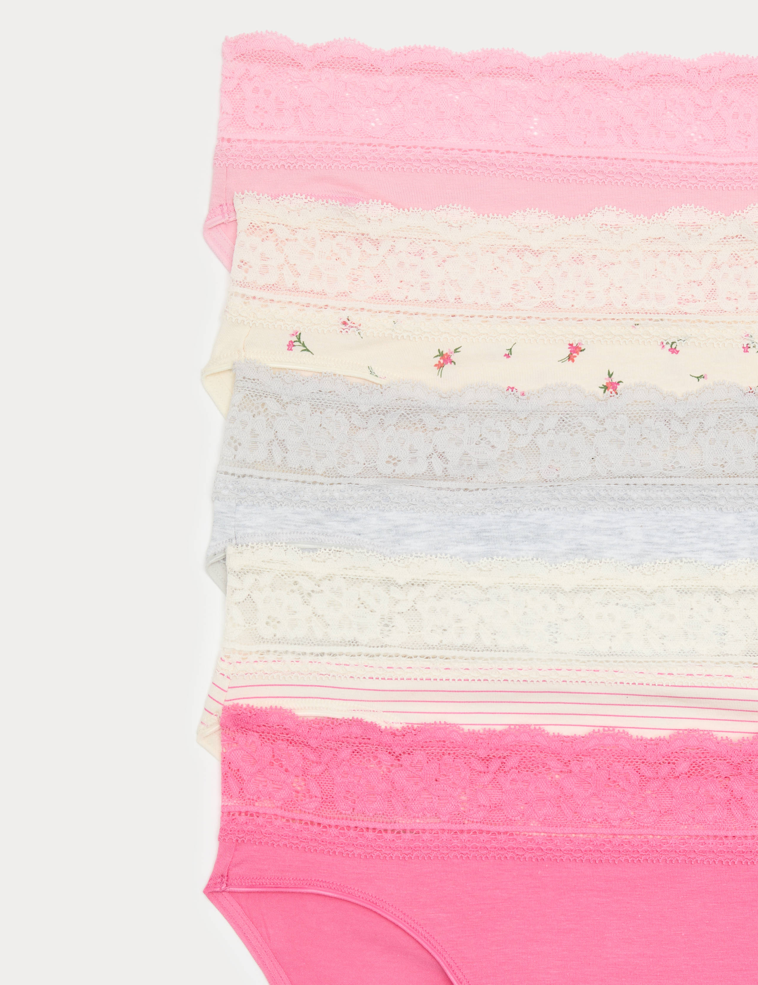 5 pack Cotton Rich Printed High Leg Knickers 6 of 6