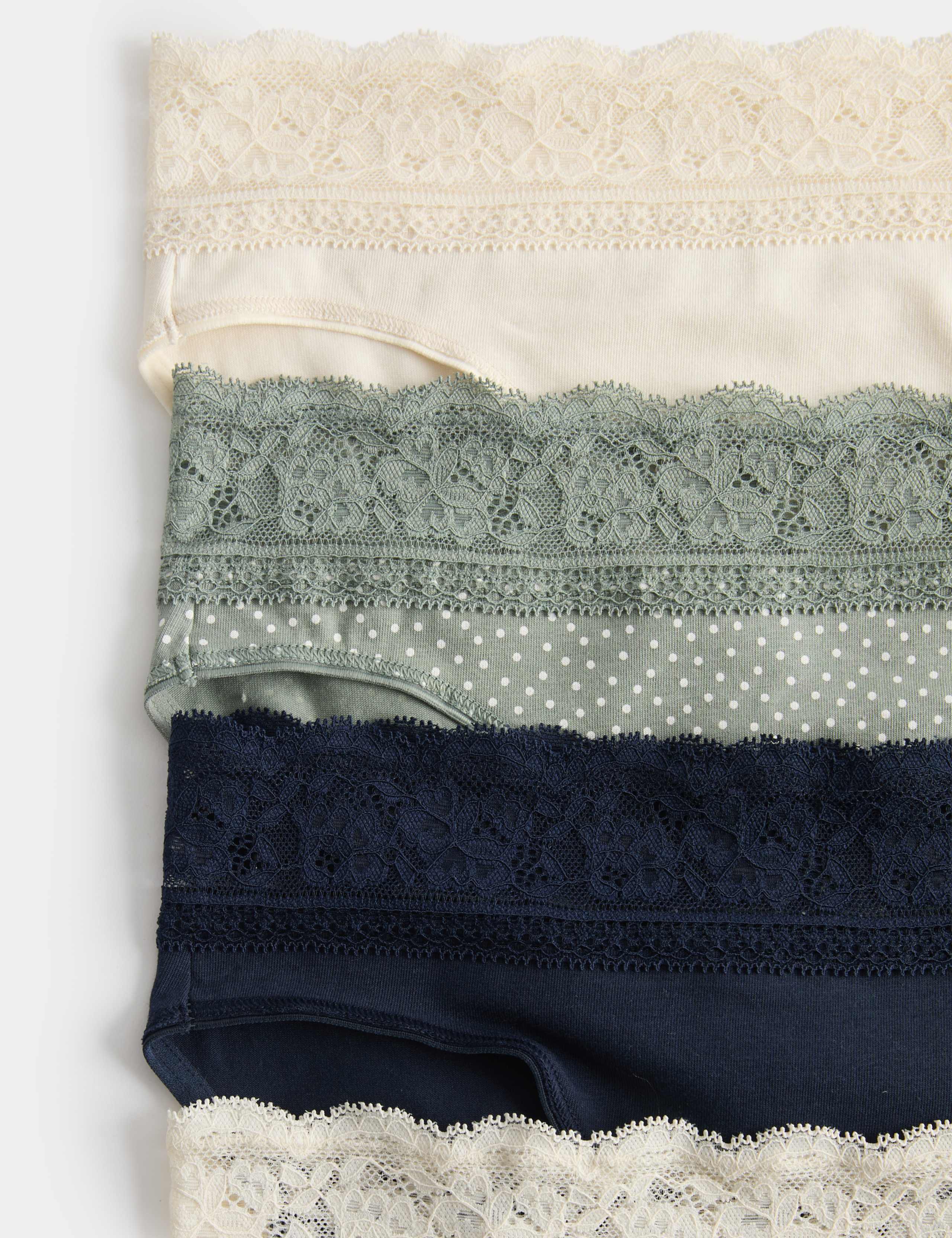 5pk Cotton Rich Printed High Leg Knickers 3 of 3