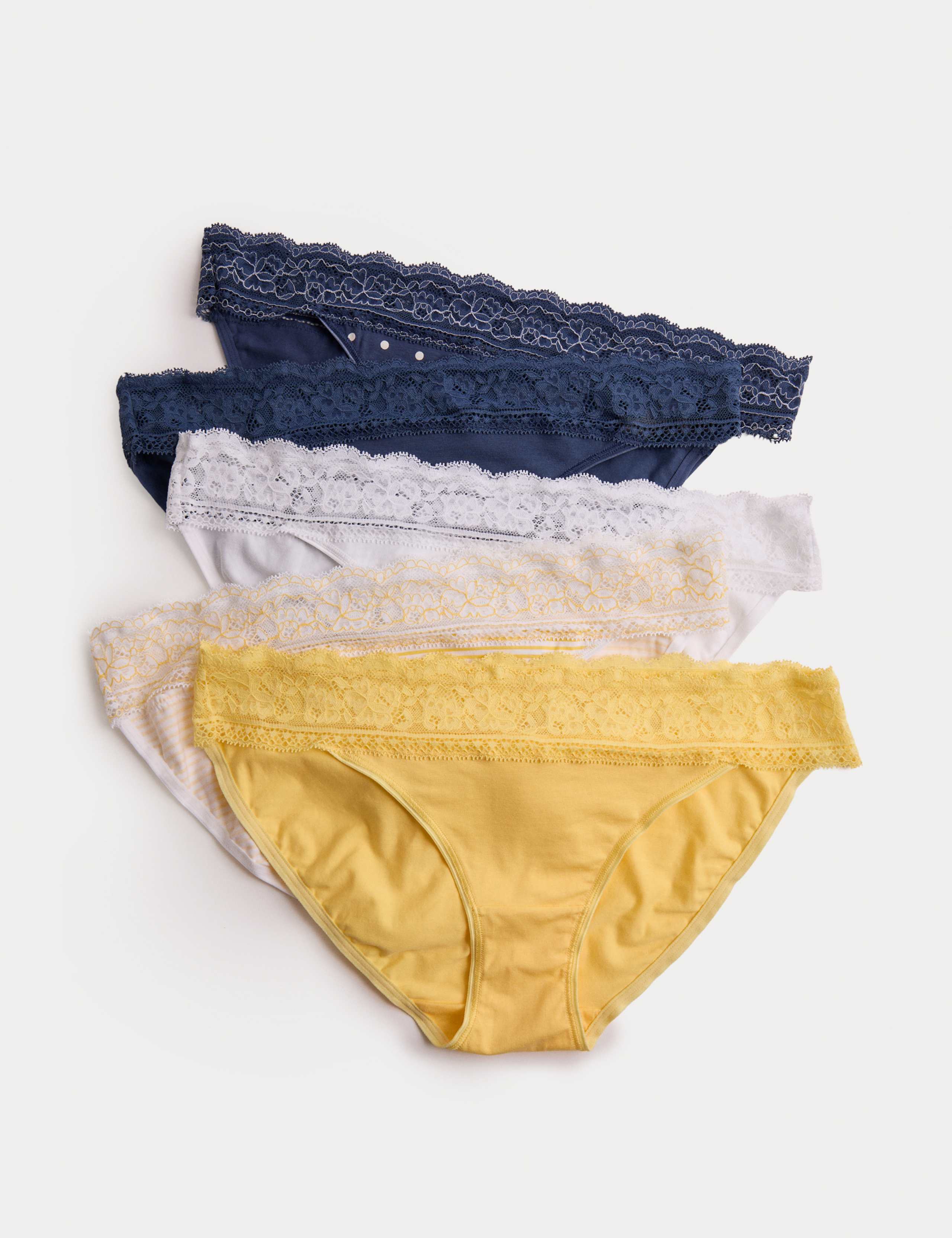 5pk Cotton Blend Printed Bikini Knickers 1 of 2