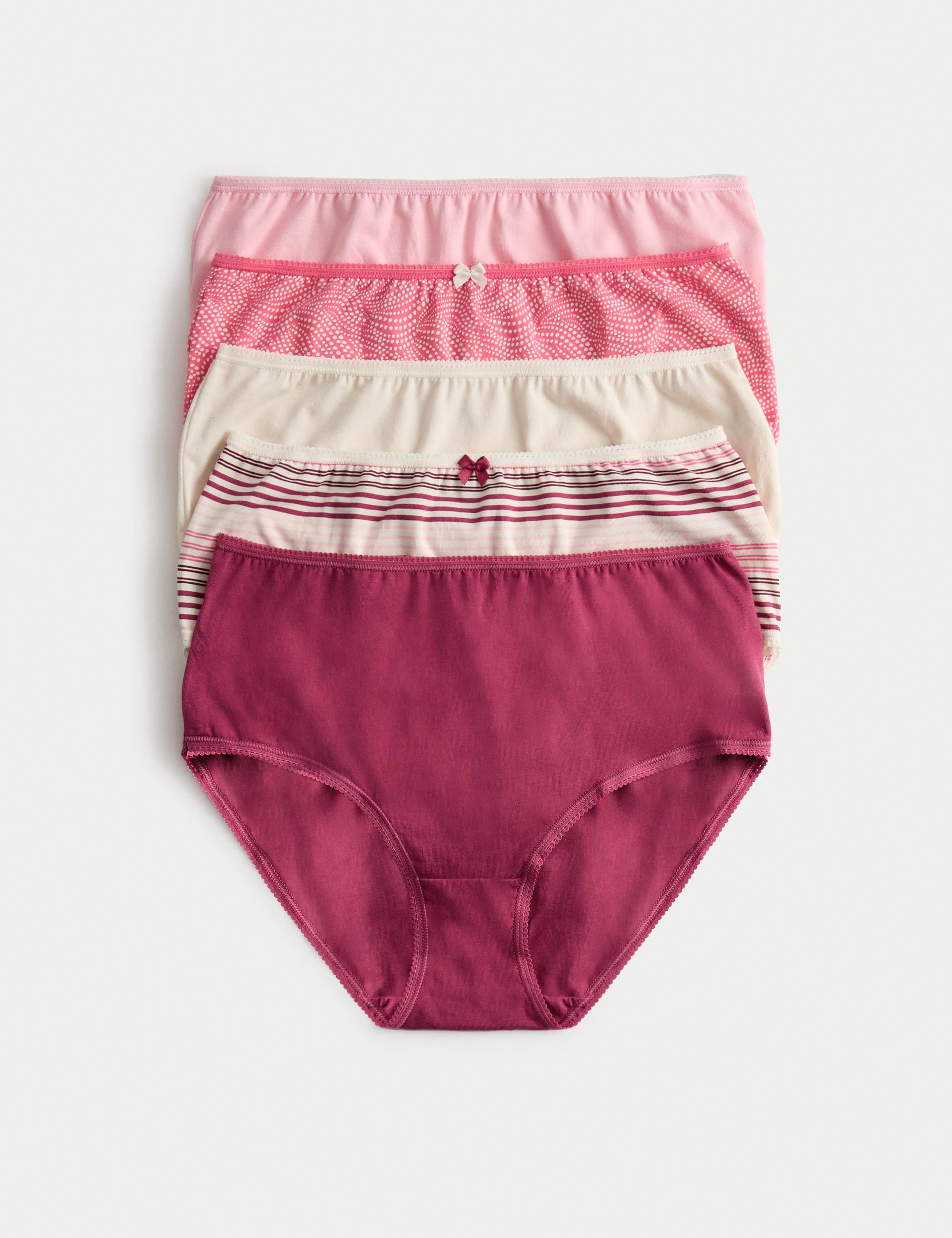 5pk Cotton Lycra™ Printed High Rise Shorts 1 of 5