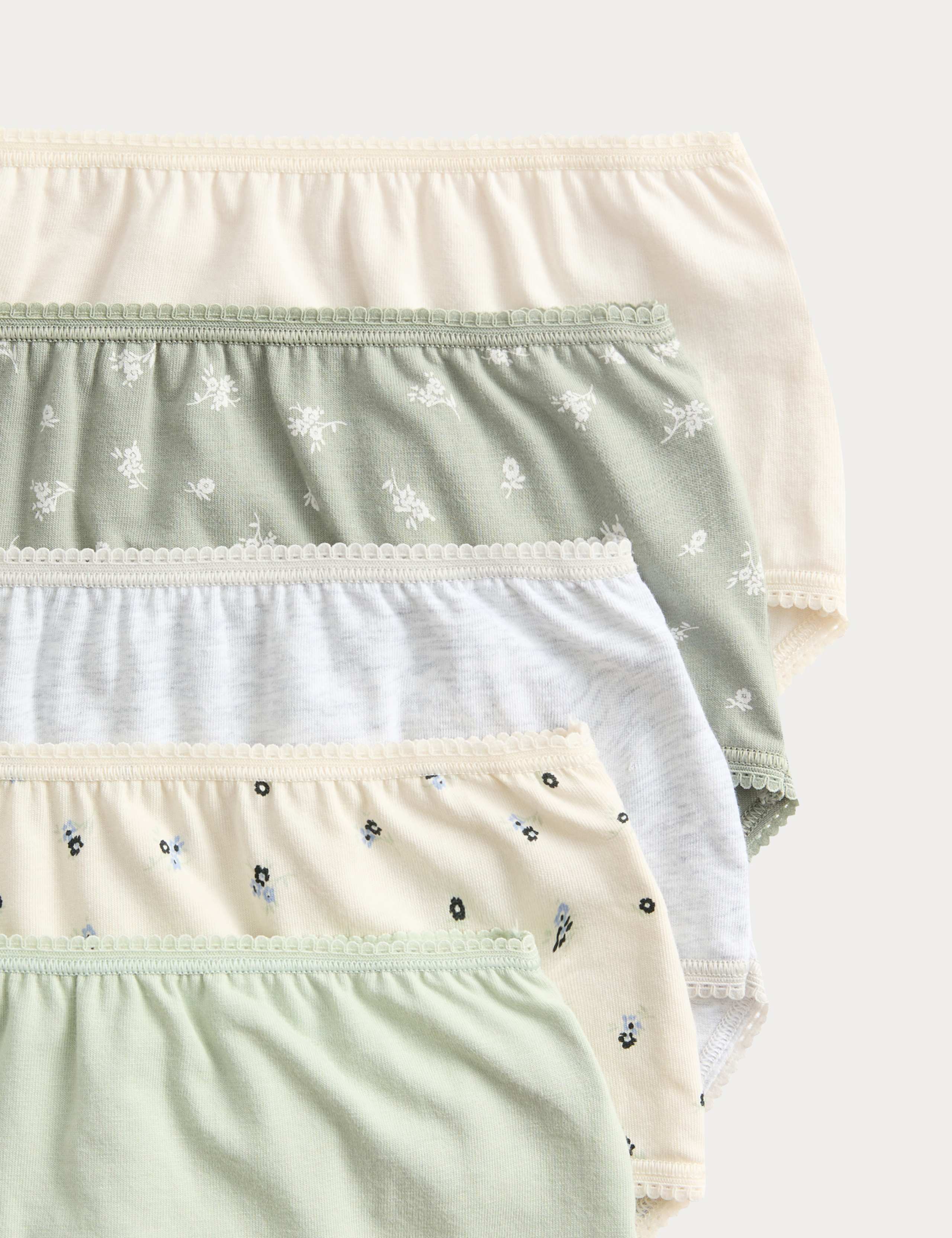 5pk Cotton Lycra™ Printed High Rise Shorts 5 of 5