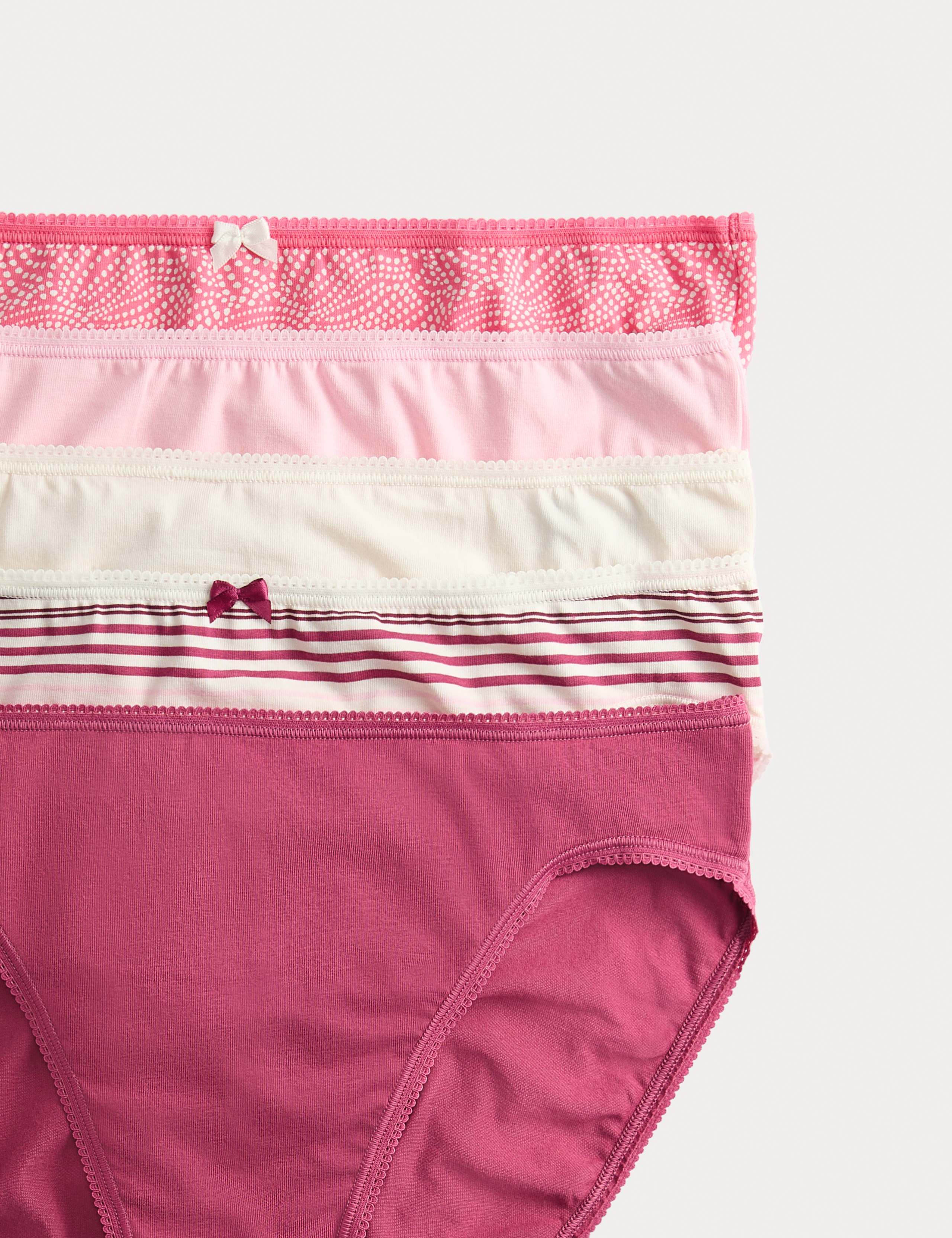 5pk Cotton Lycra™ High Leg Knickers 5 of 5