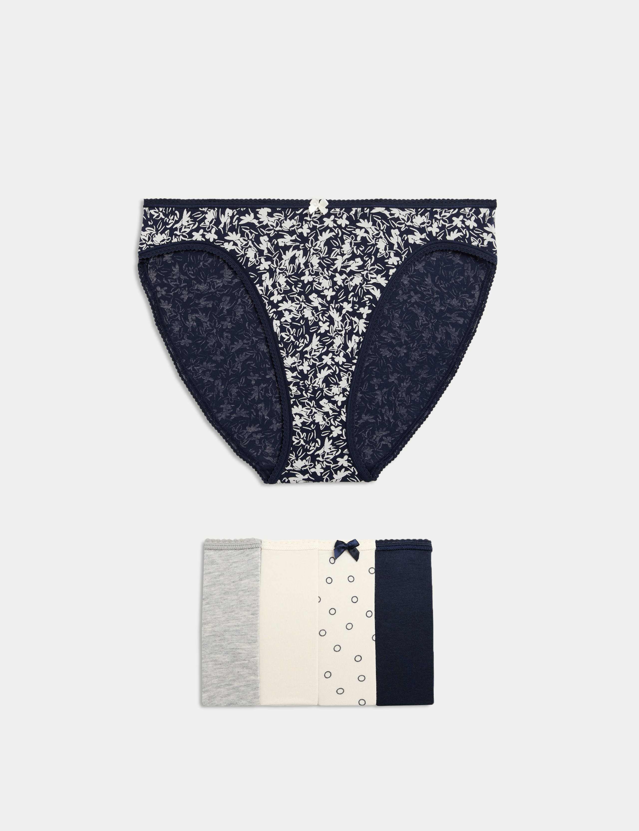 5pk Cotton Lycra™ High Leg Knickers 1 of 5