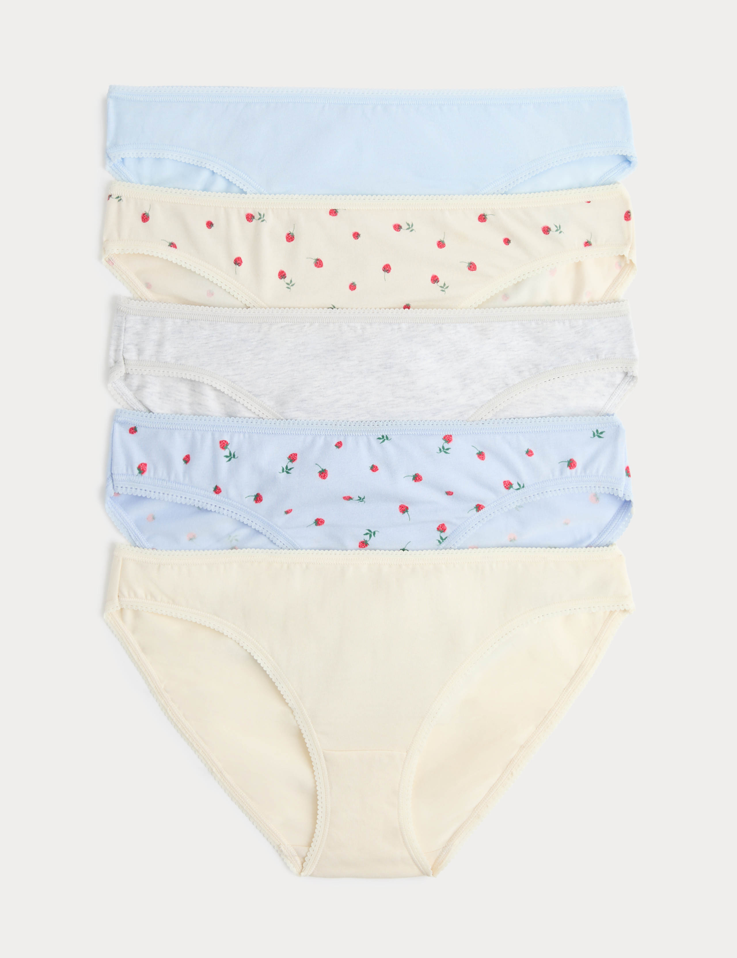 5pk Cotton Lycra™ Printed Bikini Knickers 1 of 4