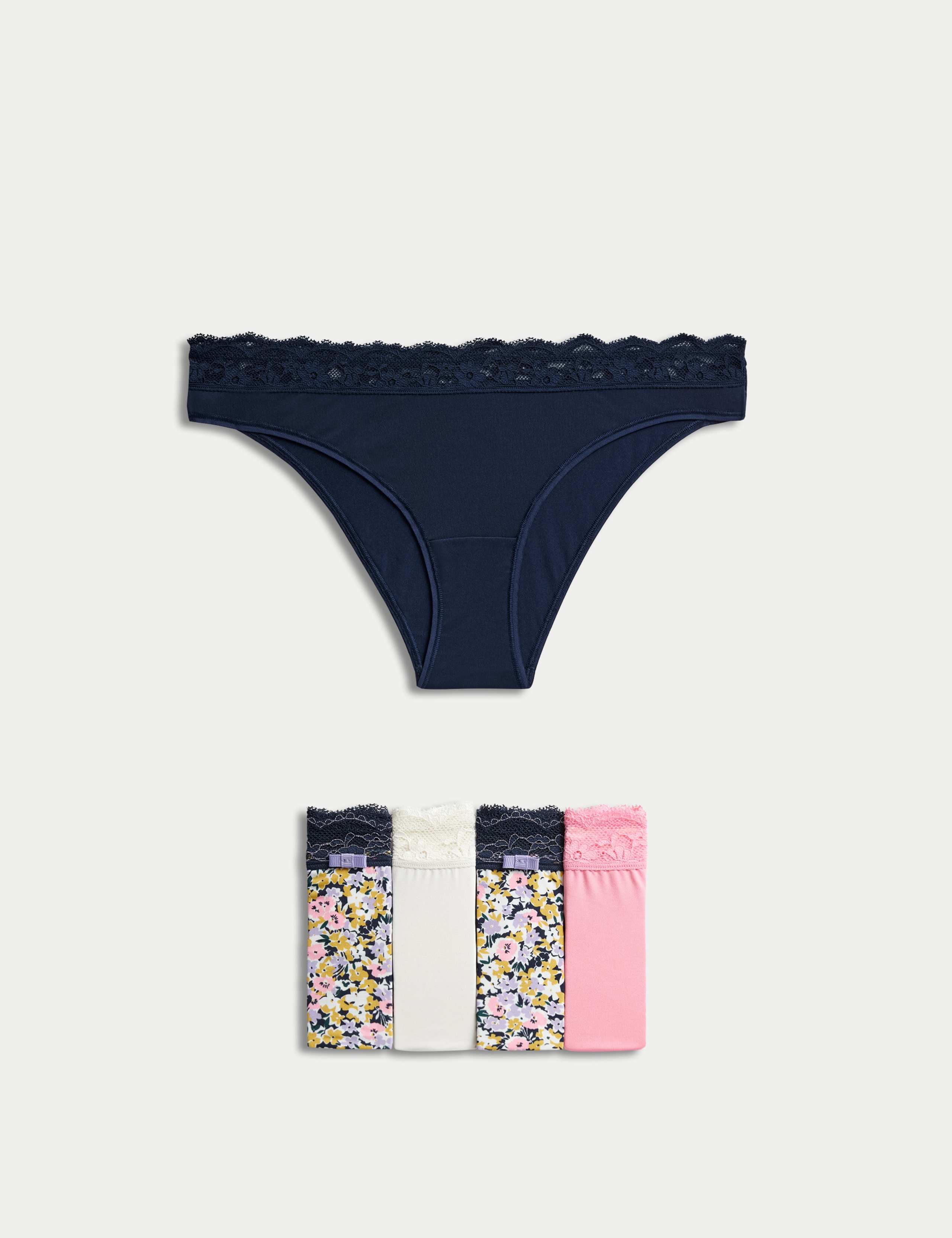 5pk Assorted Brazilian Knickers 1 of 5