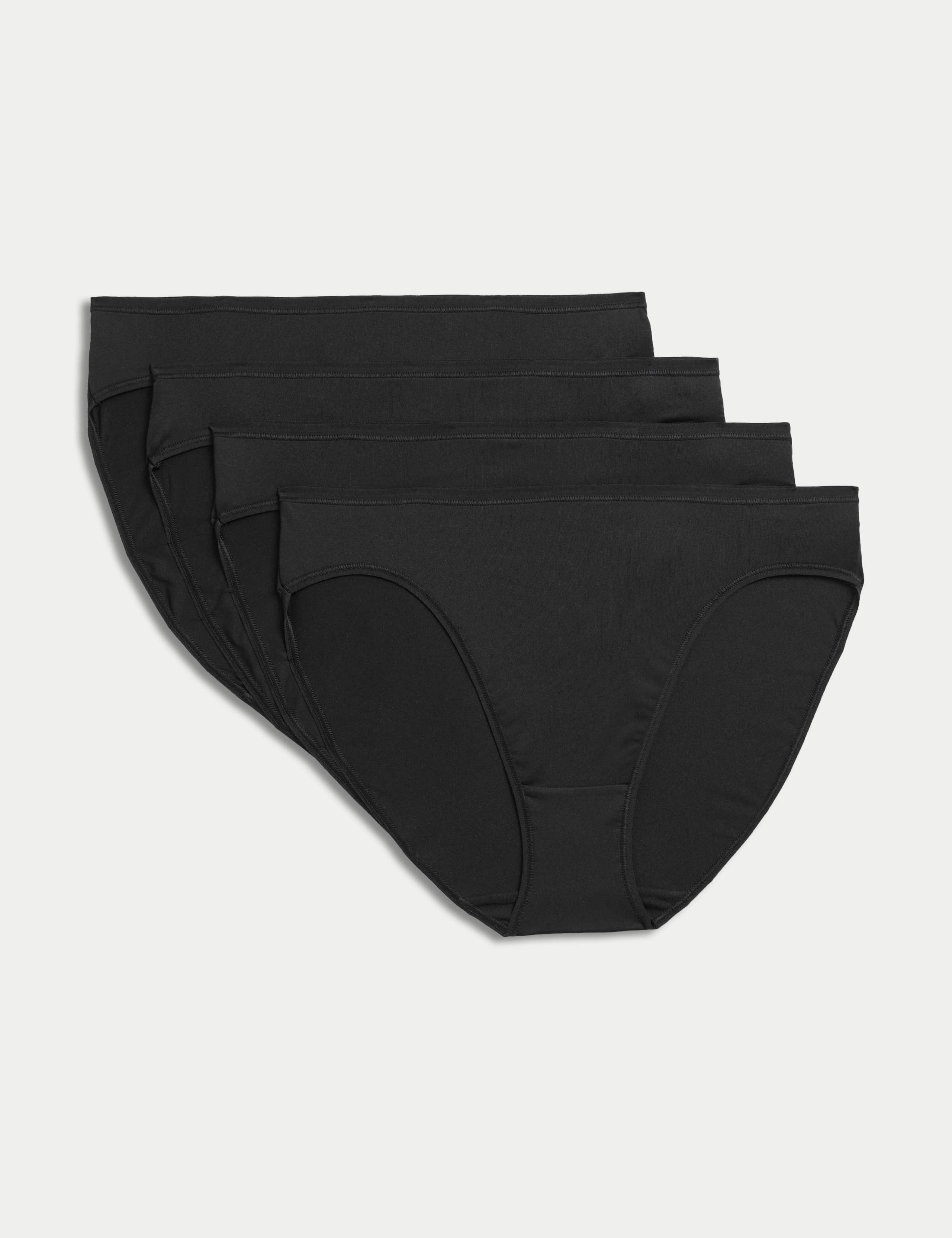 4pk Microfibre High Leg Knickers 1 of 5