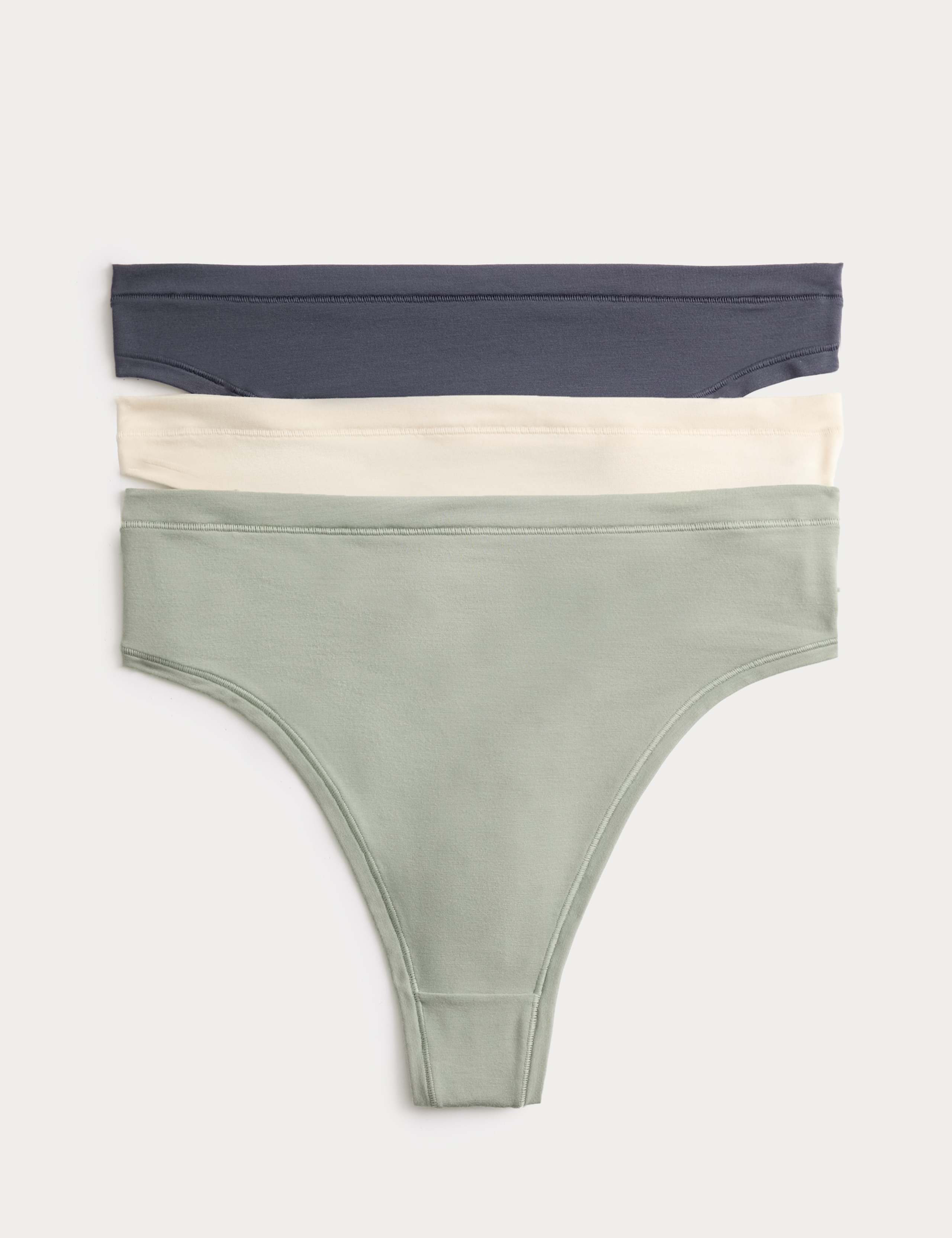 3pk Flexifit™ Modal High Waisted Thongs 1 of 5