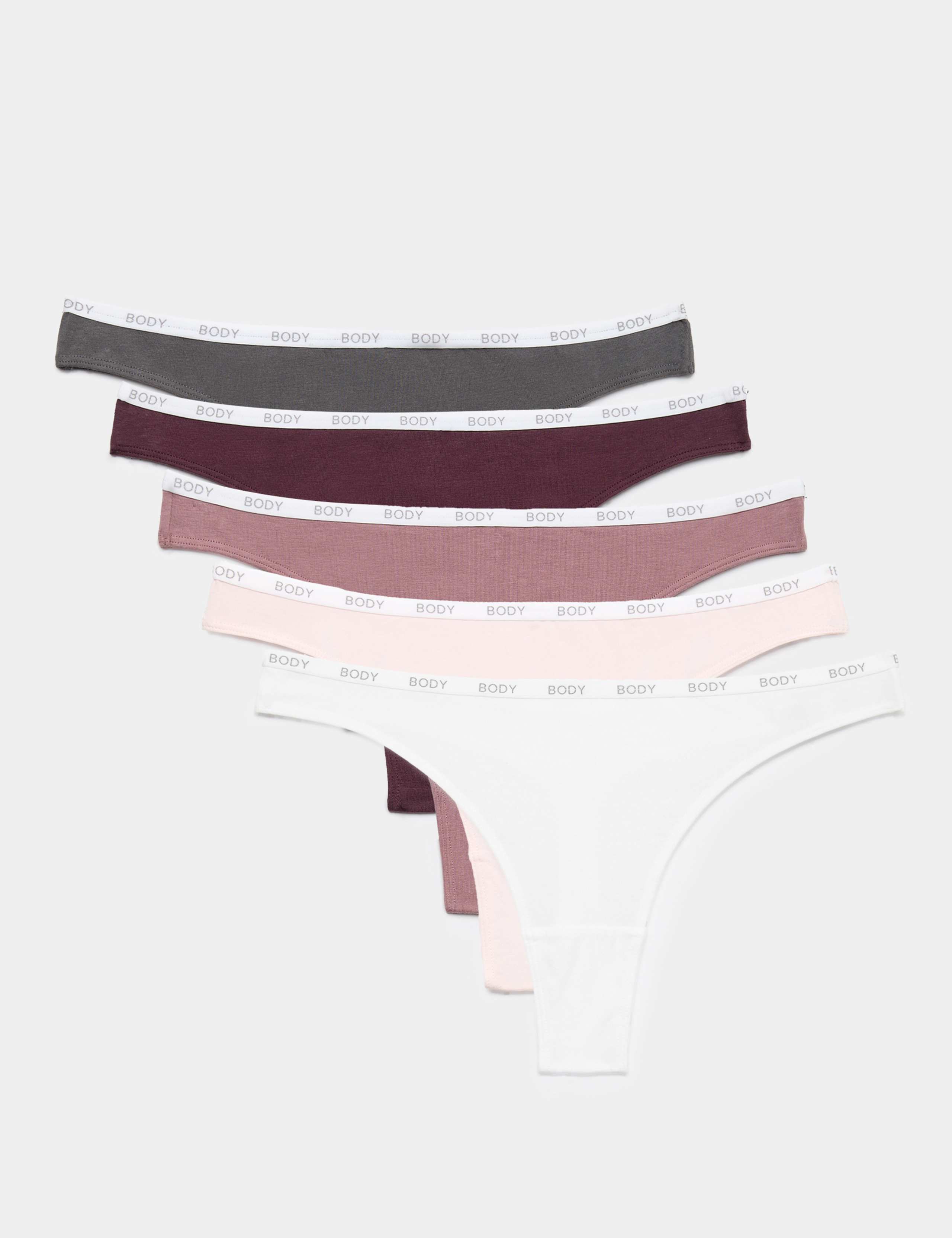 5pk Cotton Rich Low Rise Thongs 1 of 4