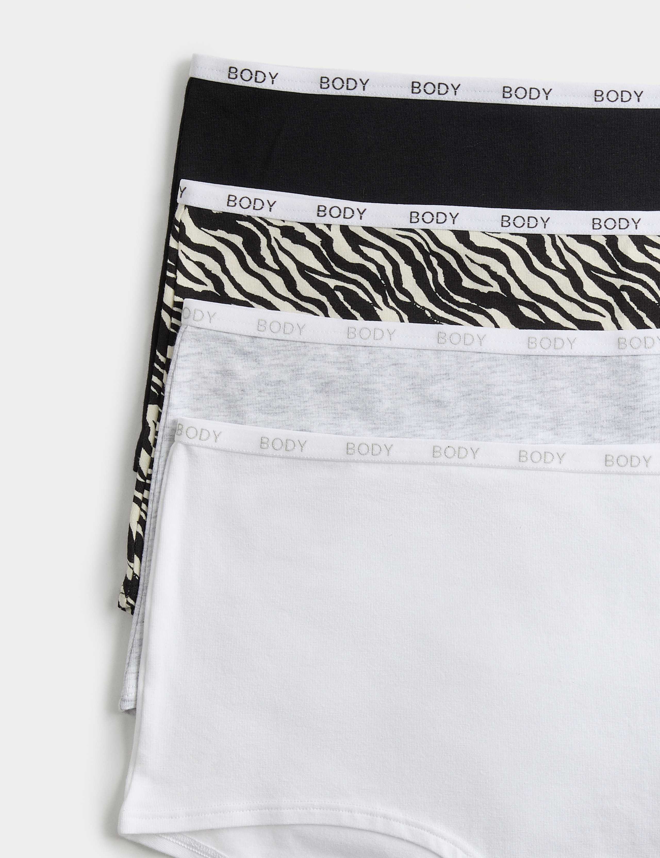 4 Pack Cotton Rich Body Logo Knicker Shorts 2 of 2