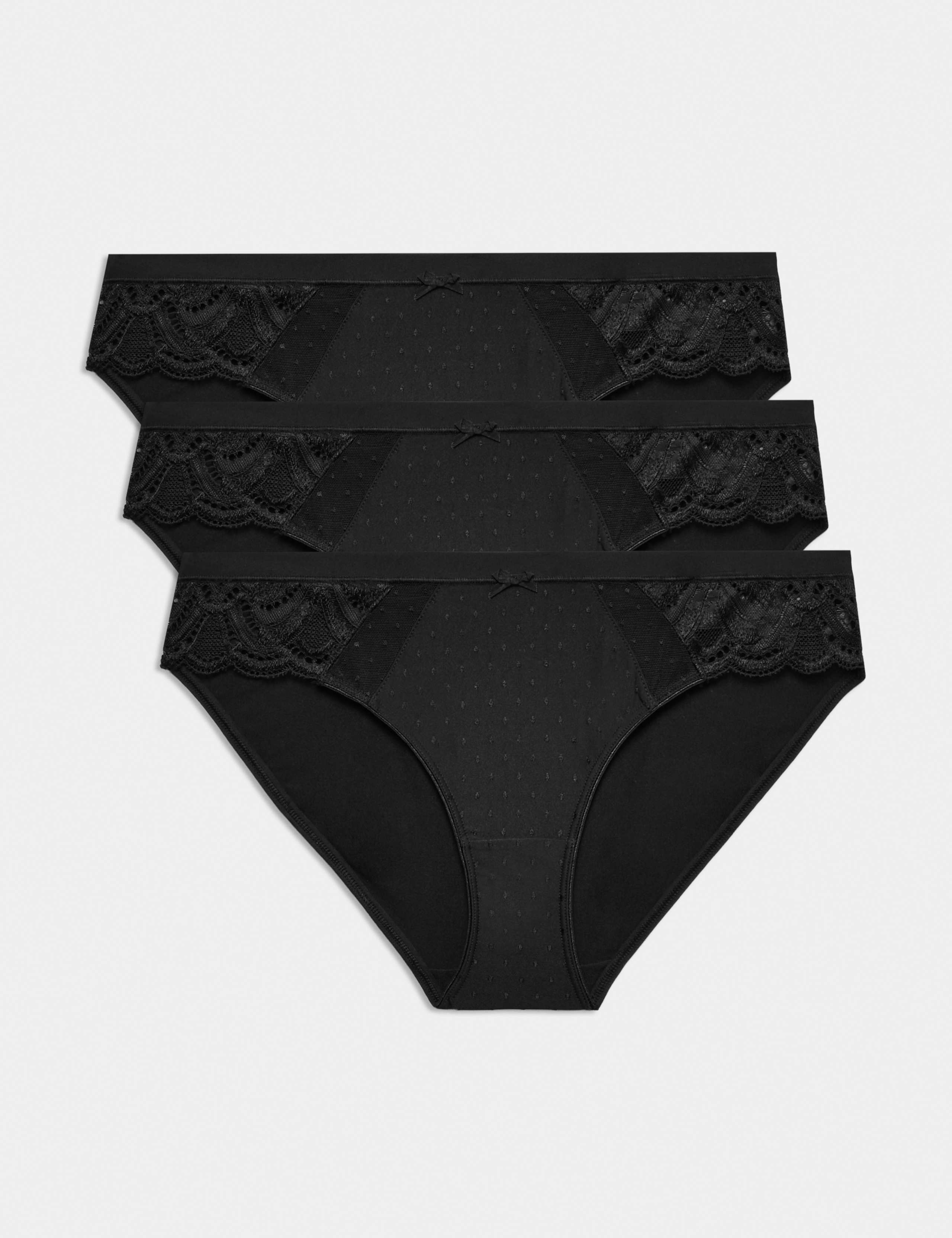 3 Pack Amelia Lace Bikini Knickers 1 of 5