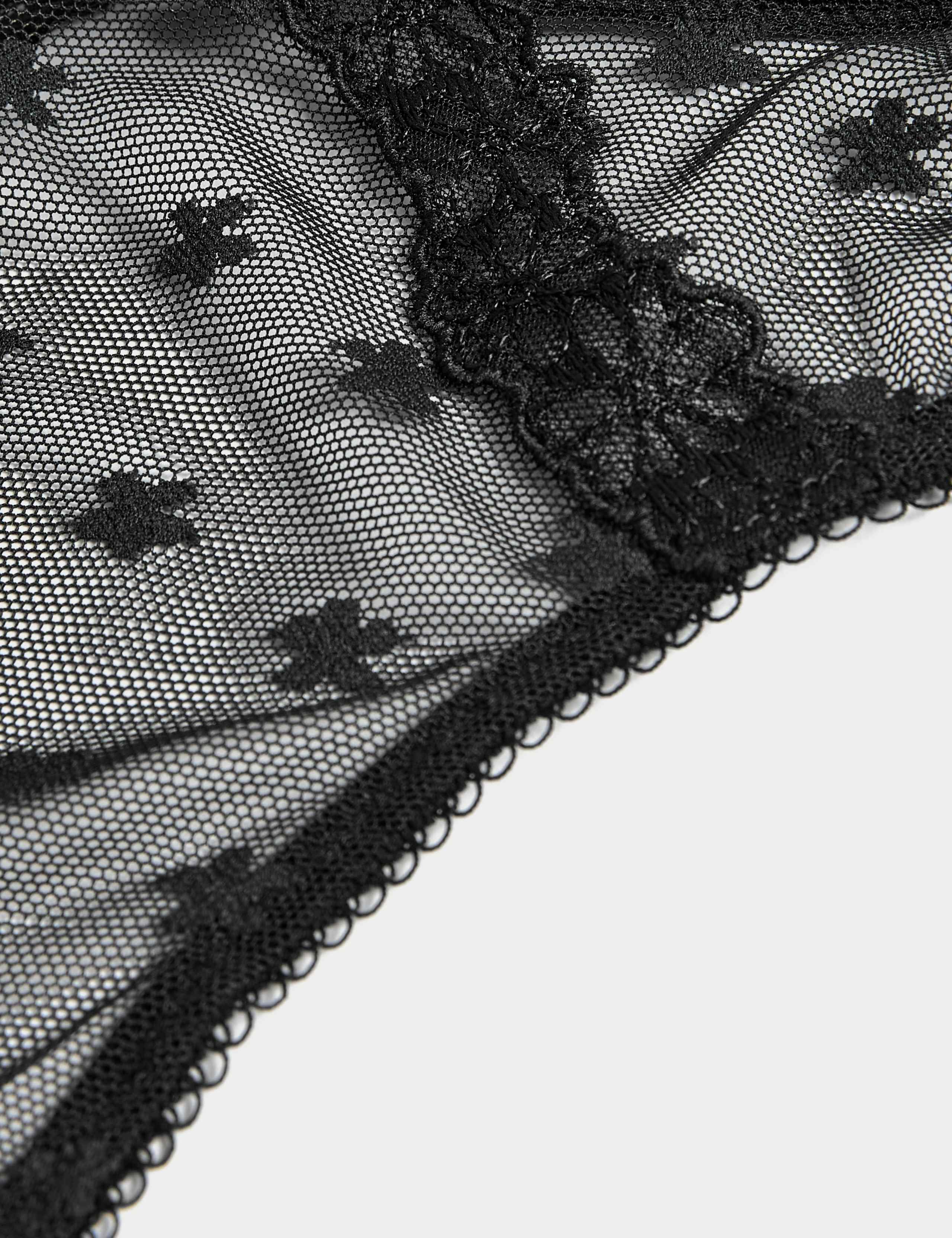3pk Daisy Embroidery Mesh Thongs 5 of 5