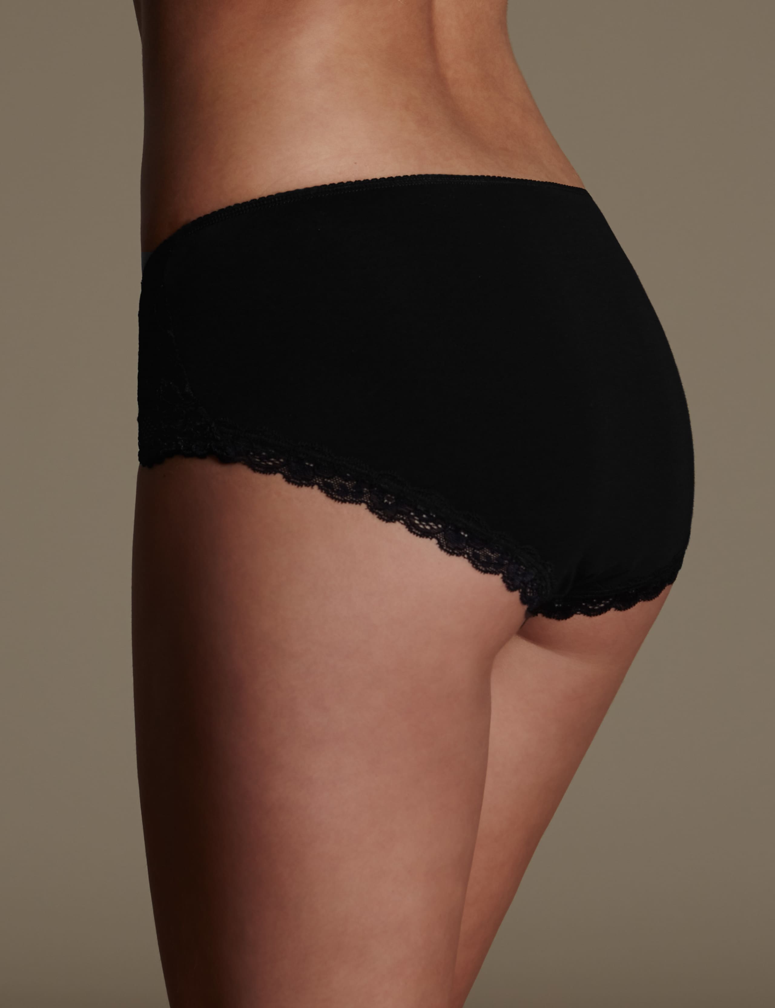 Cotton Rich Lace High Rise Midi Knickers 3 of 4