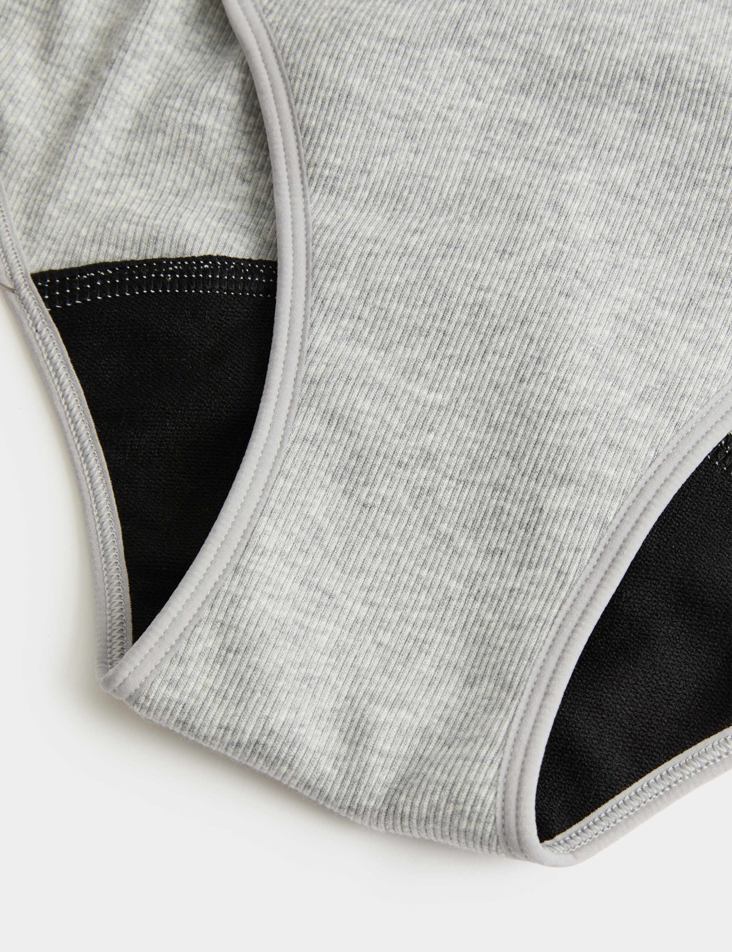 2 Pack Ribbed Period Bikini Knickers 2 of 3