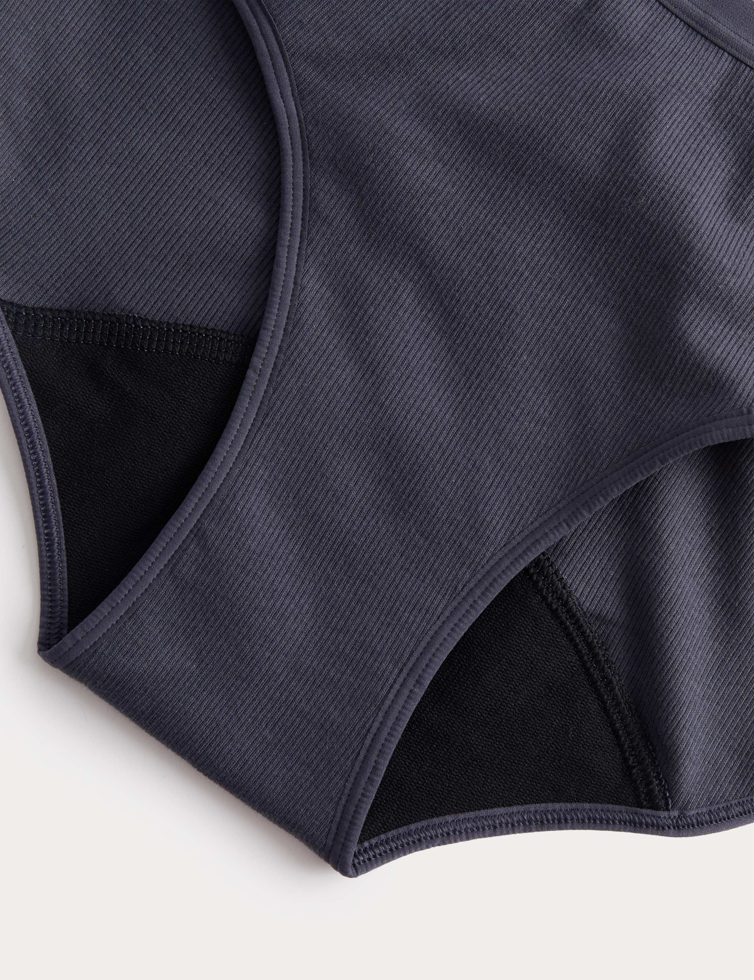 2 Pack Cotton Rib Heavy Absorbency Period Knicker Shorts 5 of 6