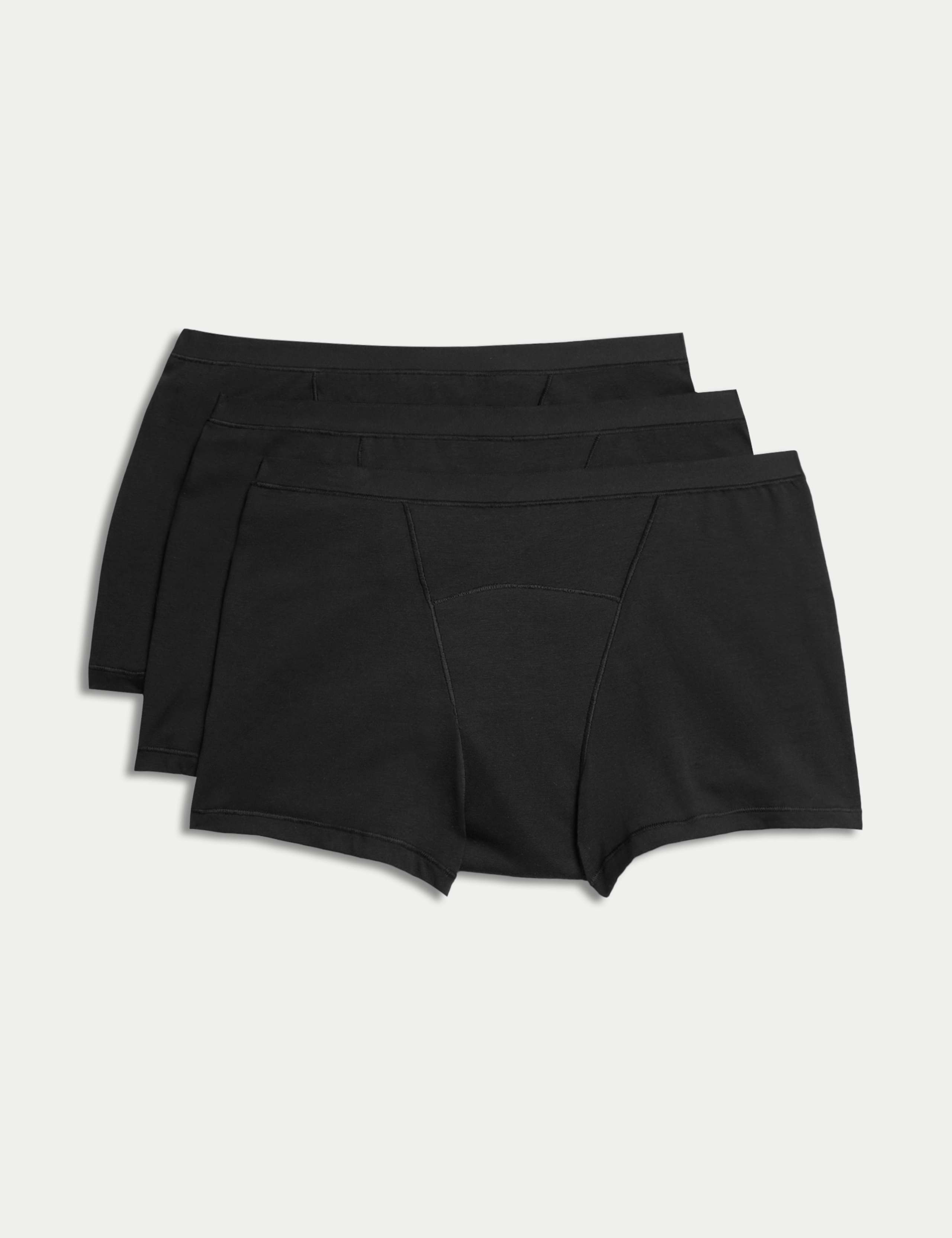 3 Pack Heavy Absorbency First Period Boy Shorts 1 of 3