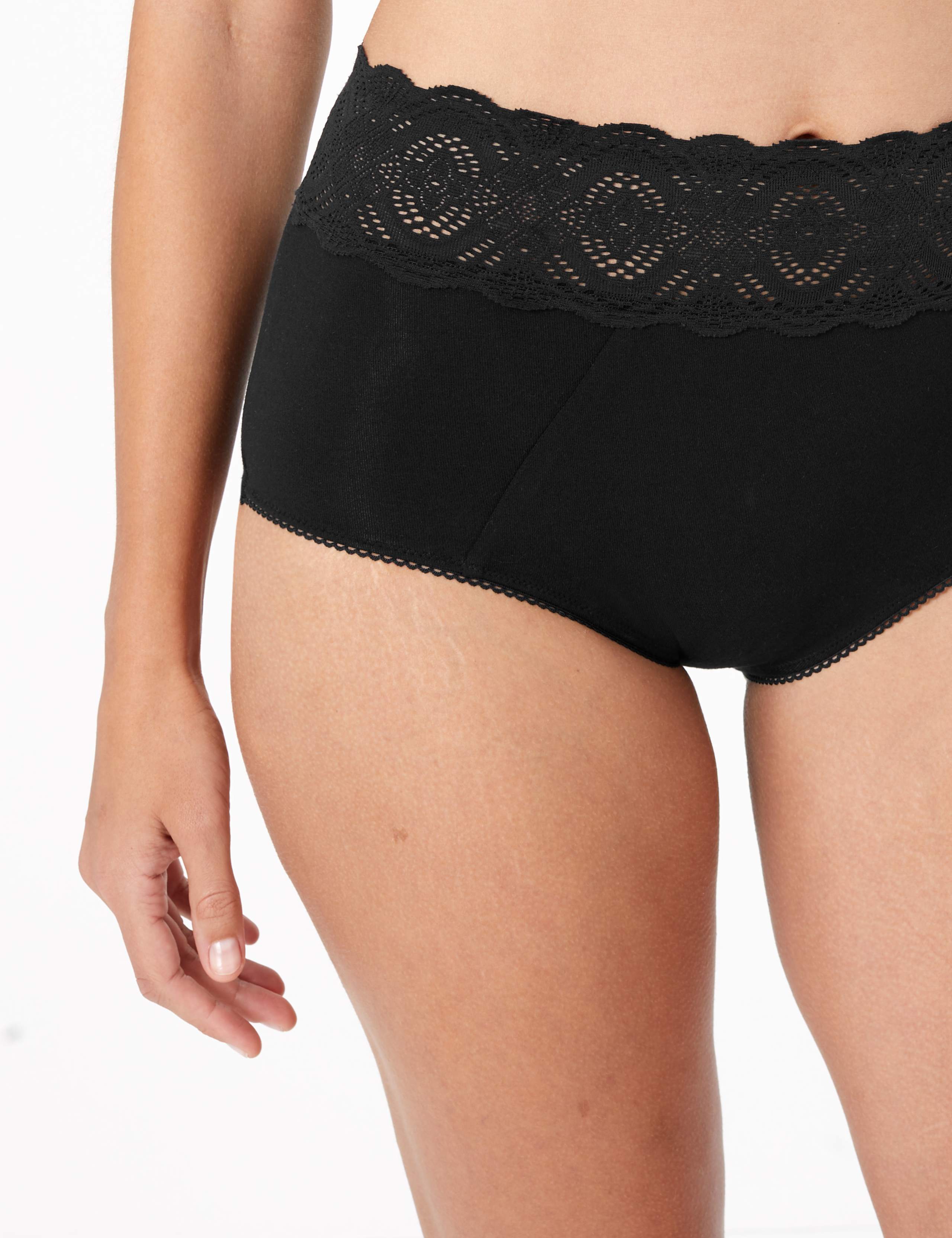 Anti-Leak Cotton & Lace Full Briefs 3 of 9