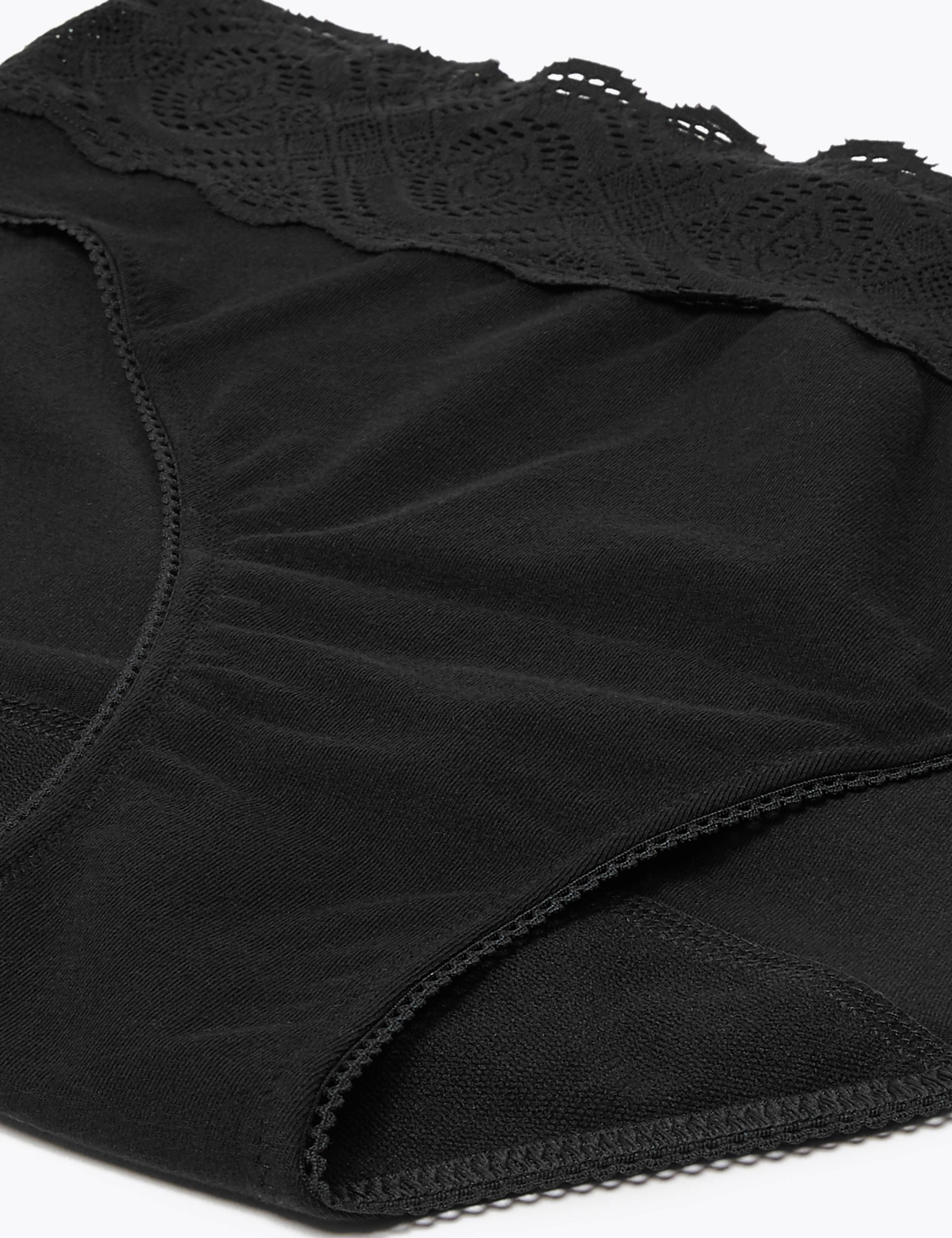 Anti-Leak Cotton & Lace High Leg Knickers 7 of 9