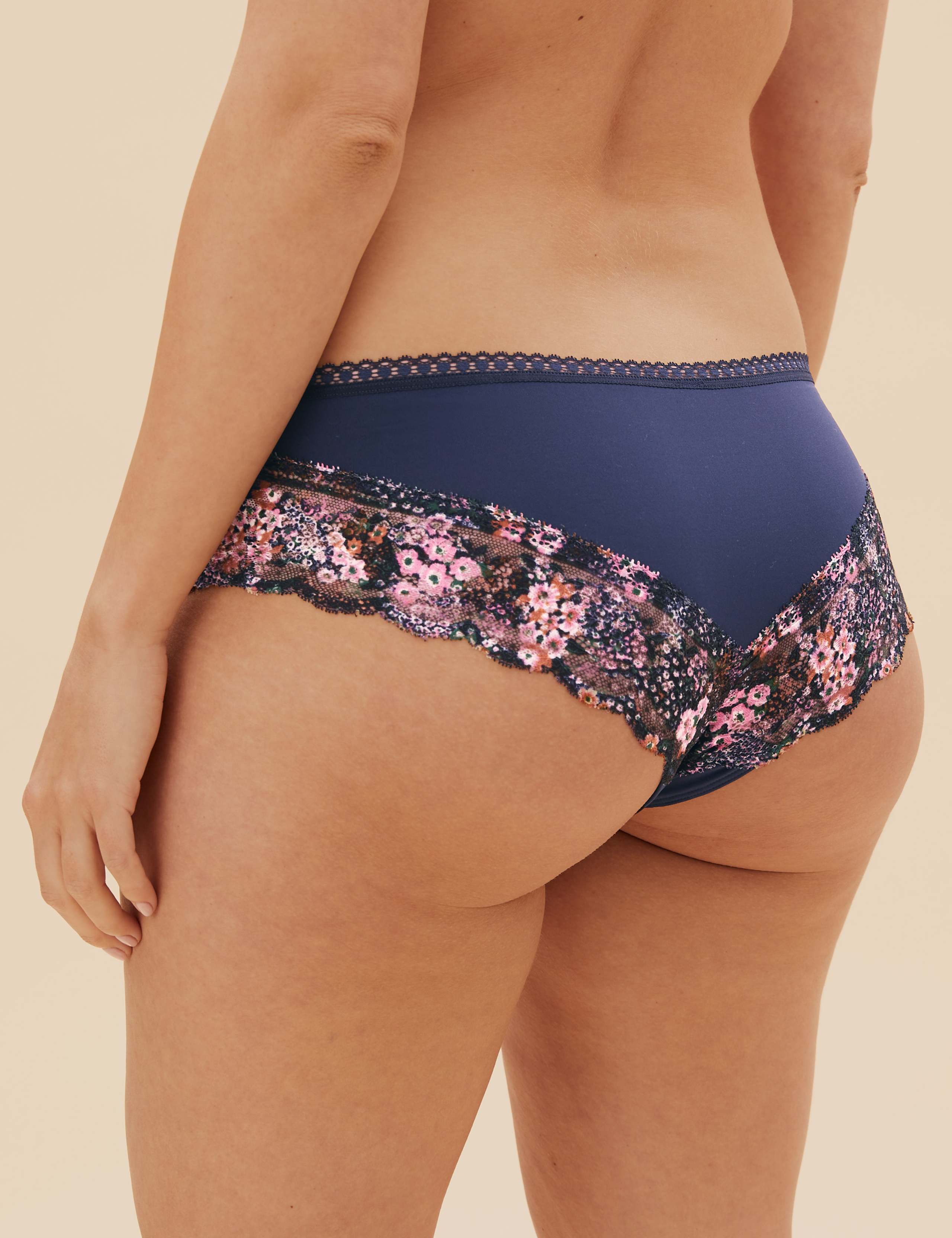 Floral Lace Brazilian Knickers 3 of 6
