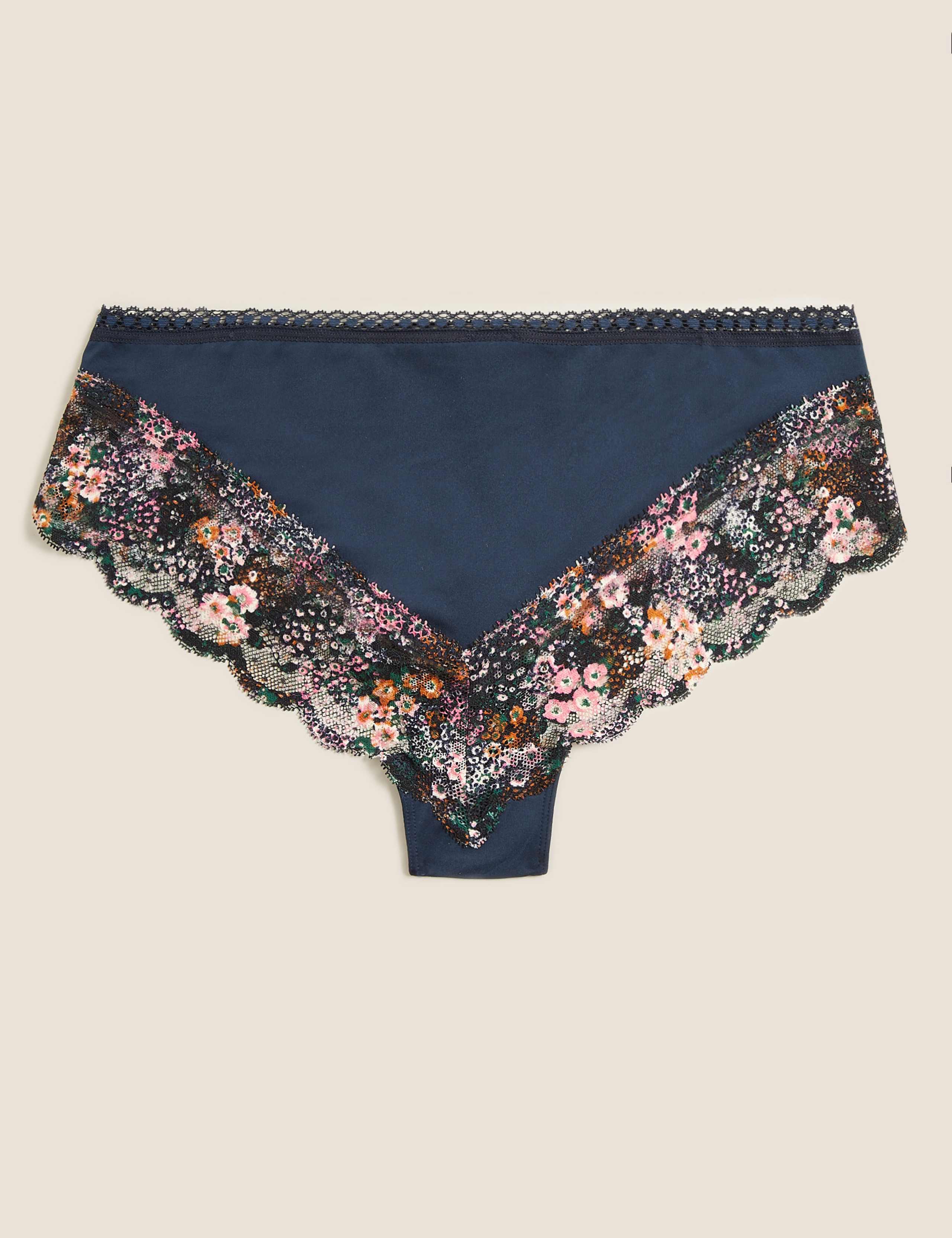 Floral Lace Brazilian Knickers 5 of 6