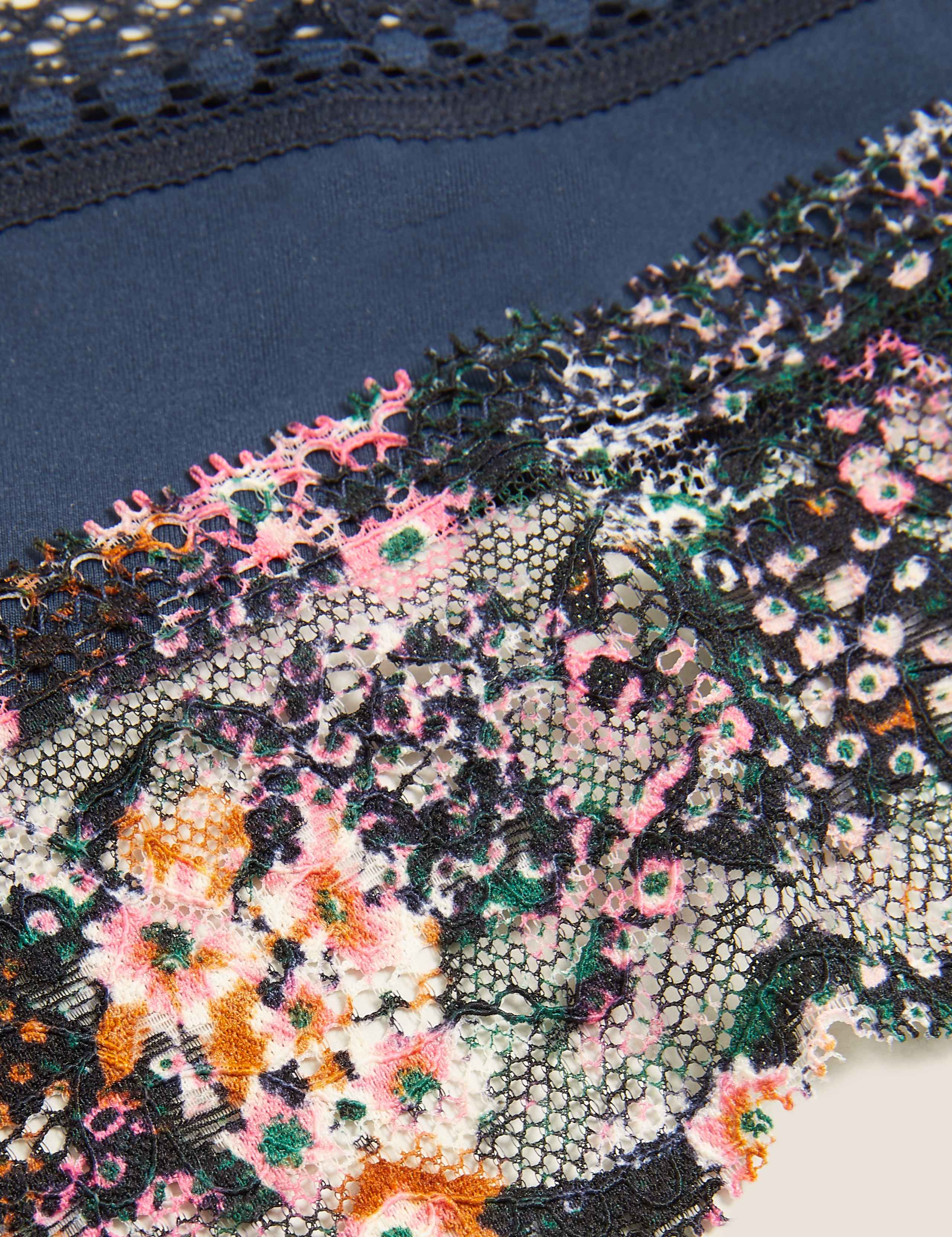 Floral Lace Brazilian Knickers 6 of 6
