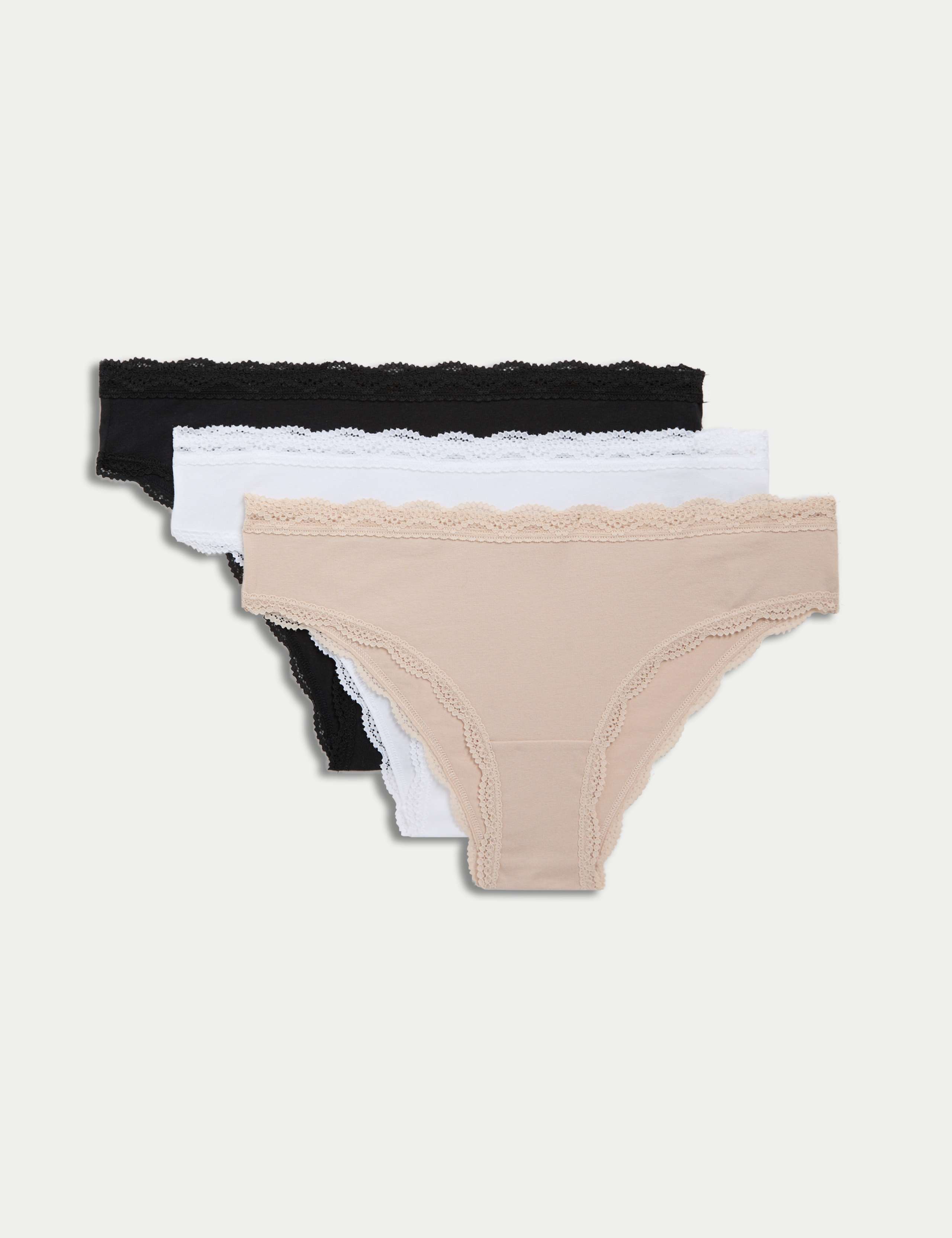3pk Cotton Rich Brazilian Knickers 1 of 5