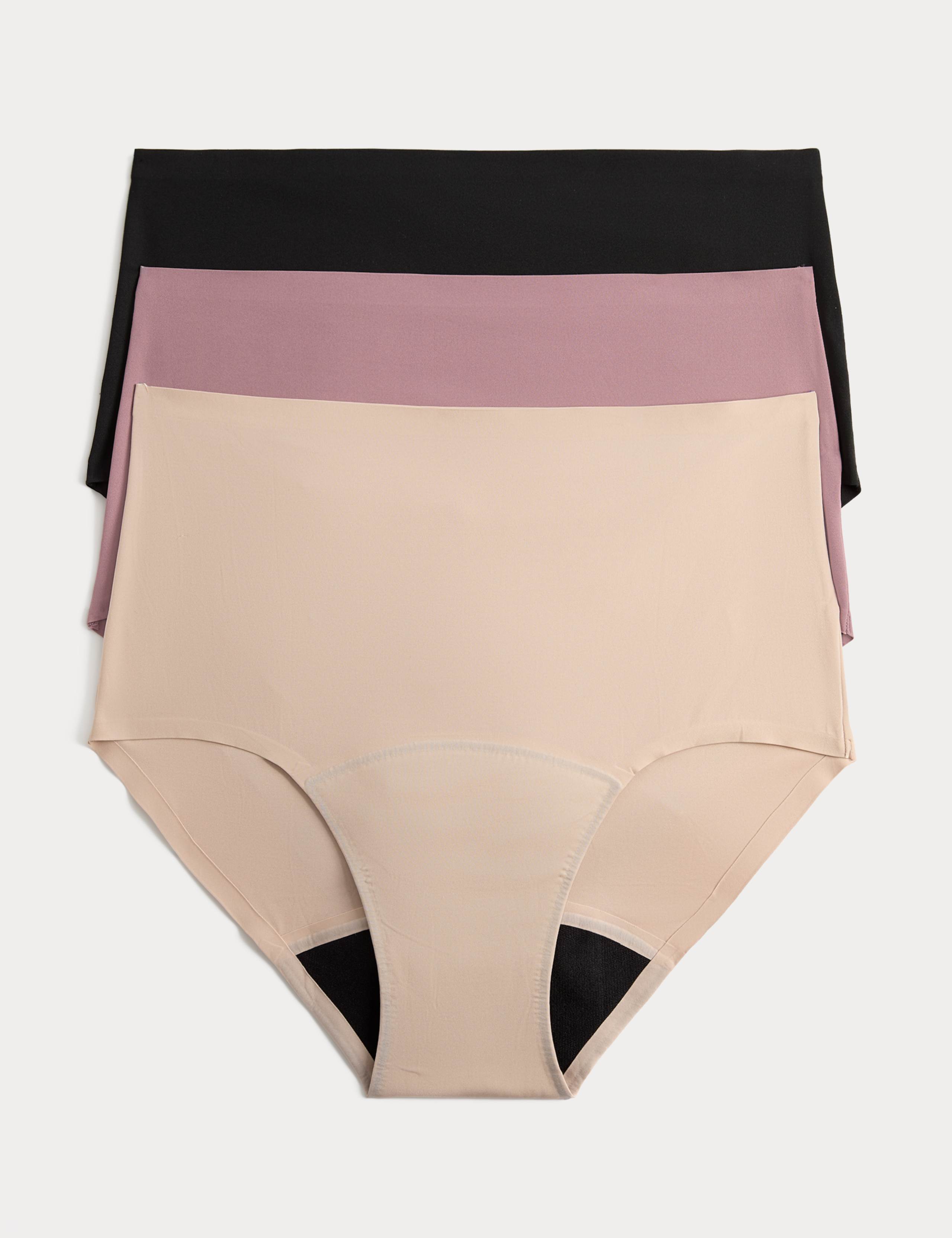 3 Pack No VPL Period Full Briefs 1 of 3