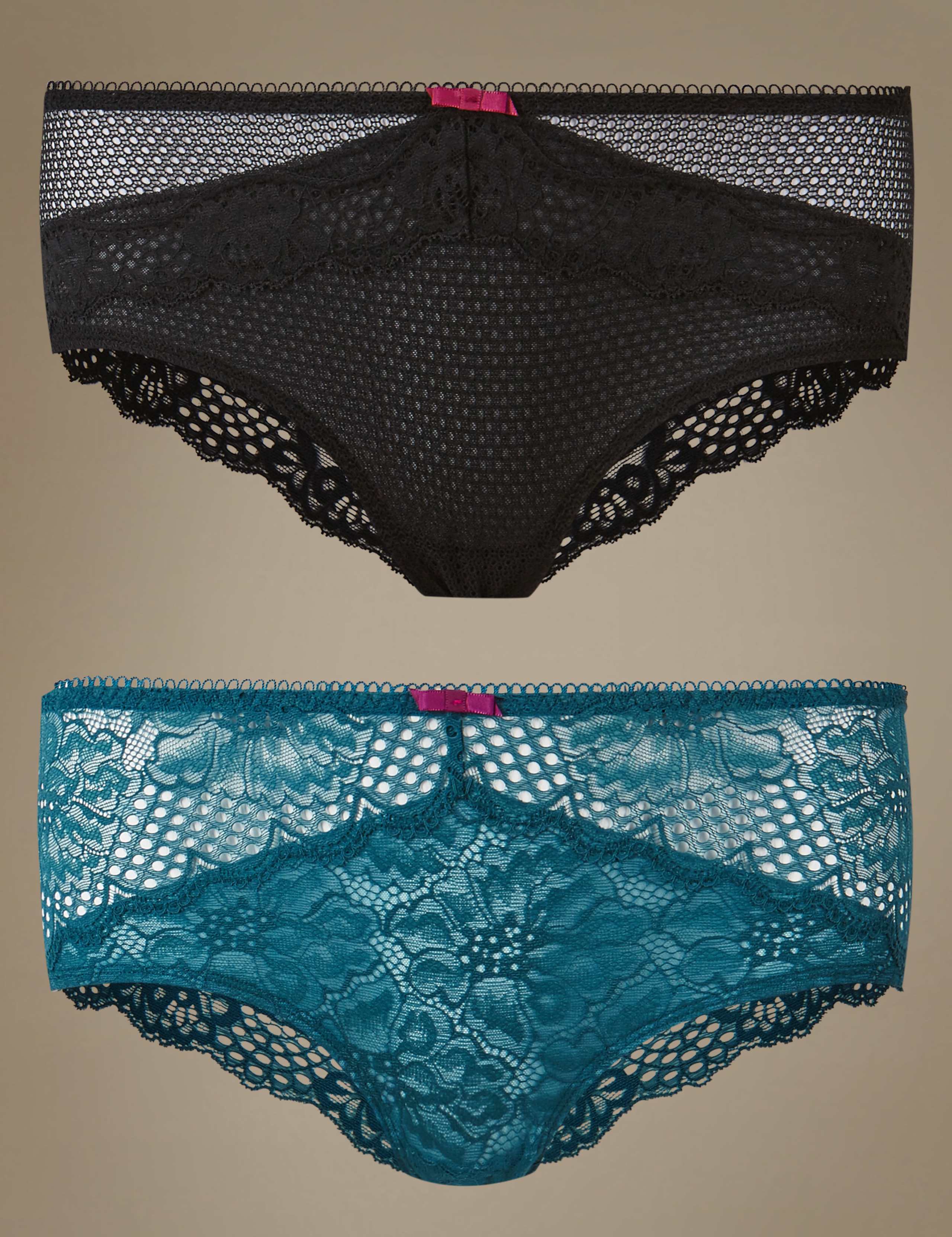 2 Pack Lace Low Rise Shorts | M&S Collection | M&S
