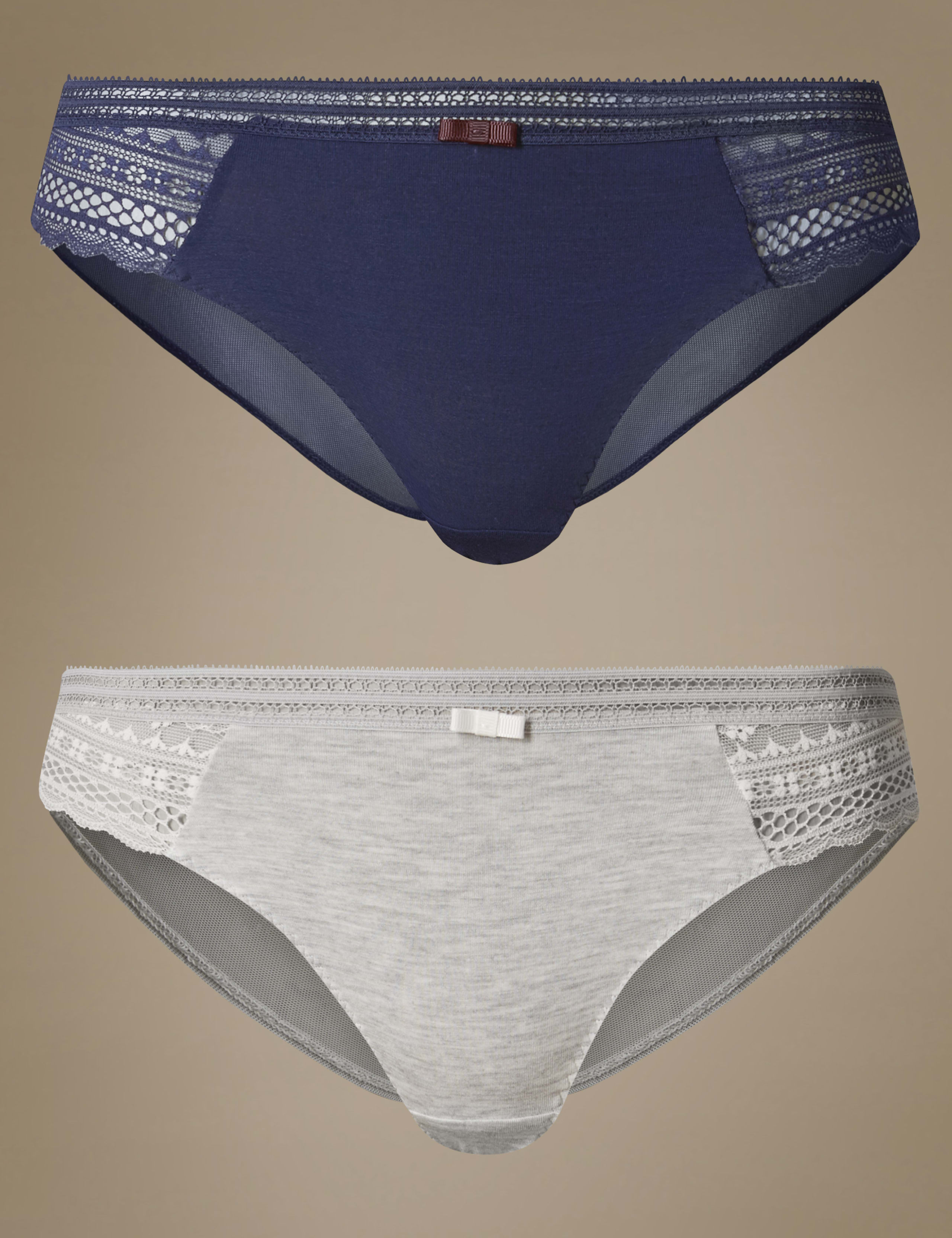 2 Pack Modal Blend Brazilian Knickers 1 of 5