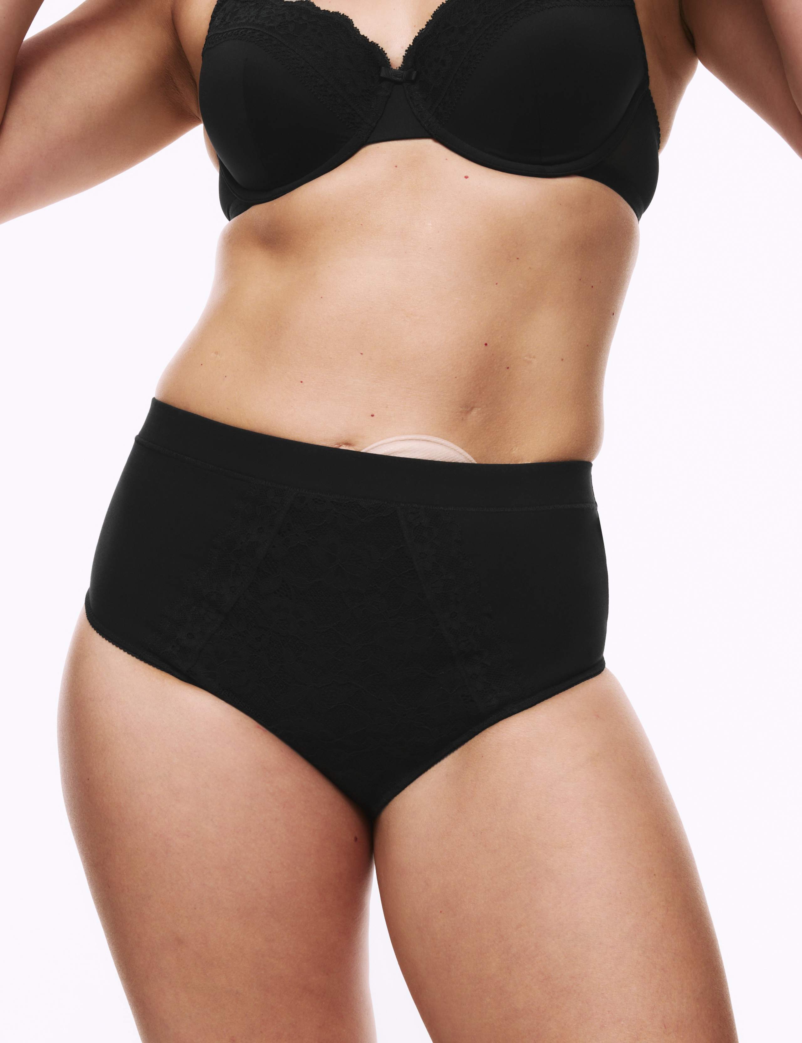 3pk Cotton Rich Lace Brazilian Stoma Knickers 4 of 8