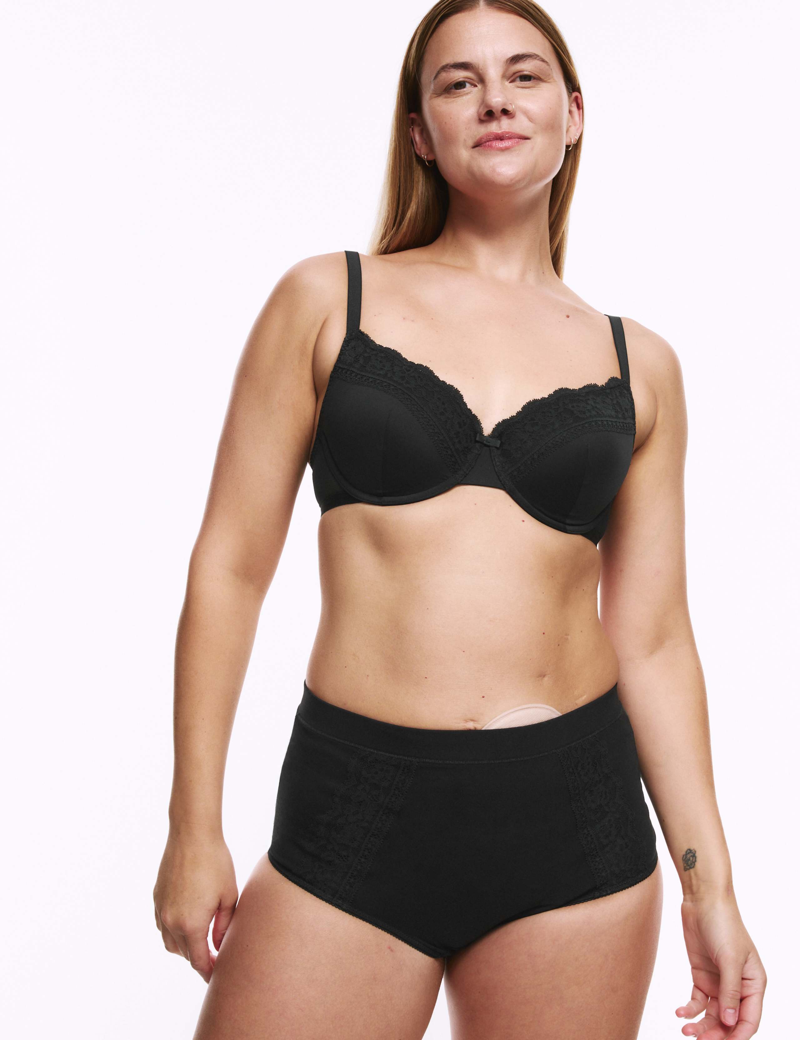 3pk Cotton Rich Lace Full Brief Stoma Knickers 5 of 8