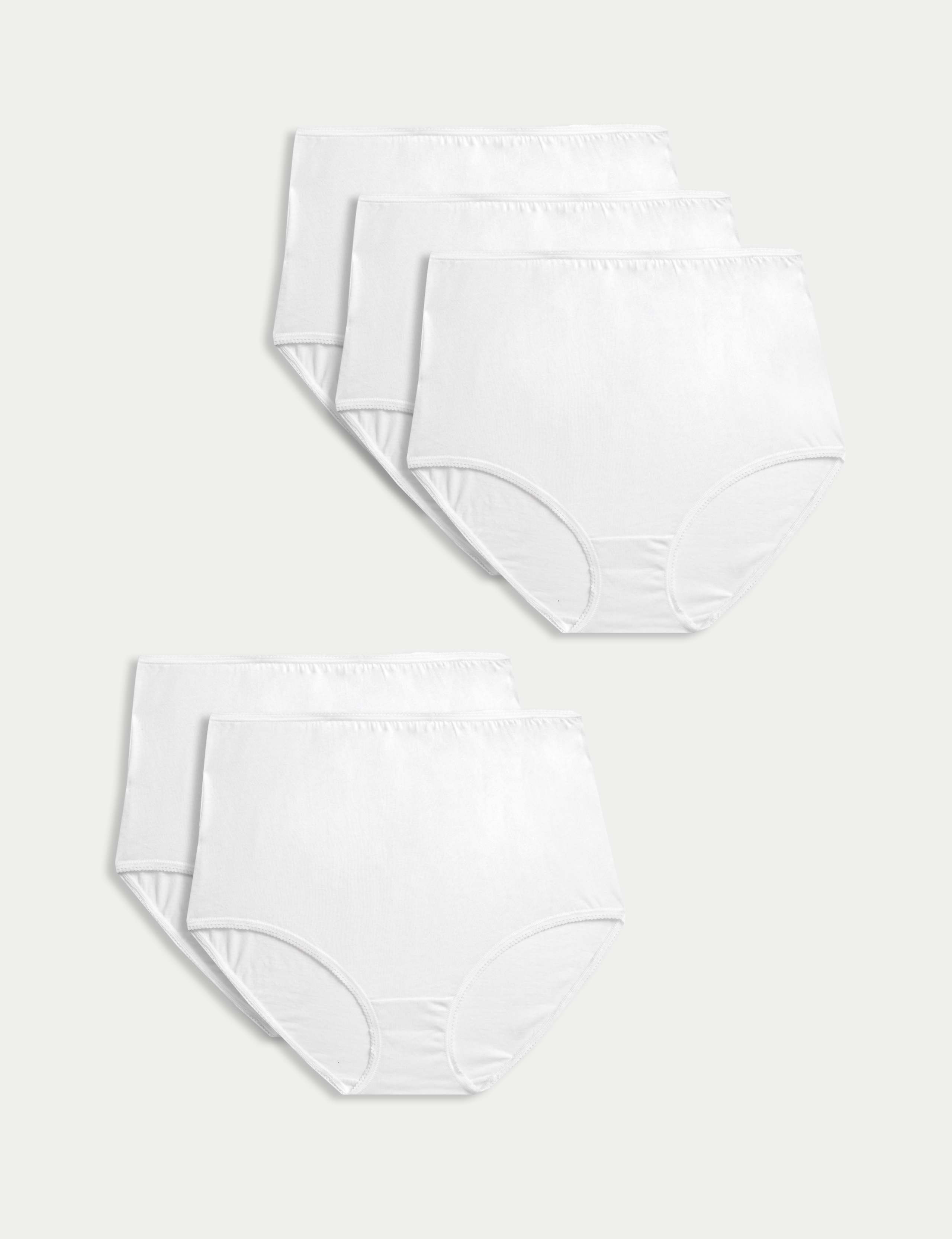 5pk Pure Cotton Full Briefs 1 of 5