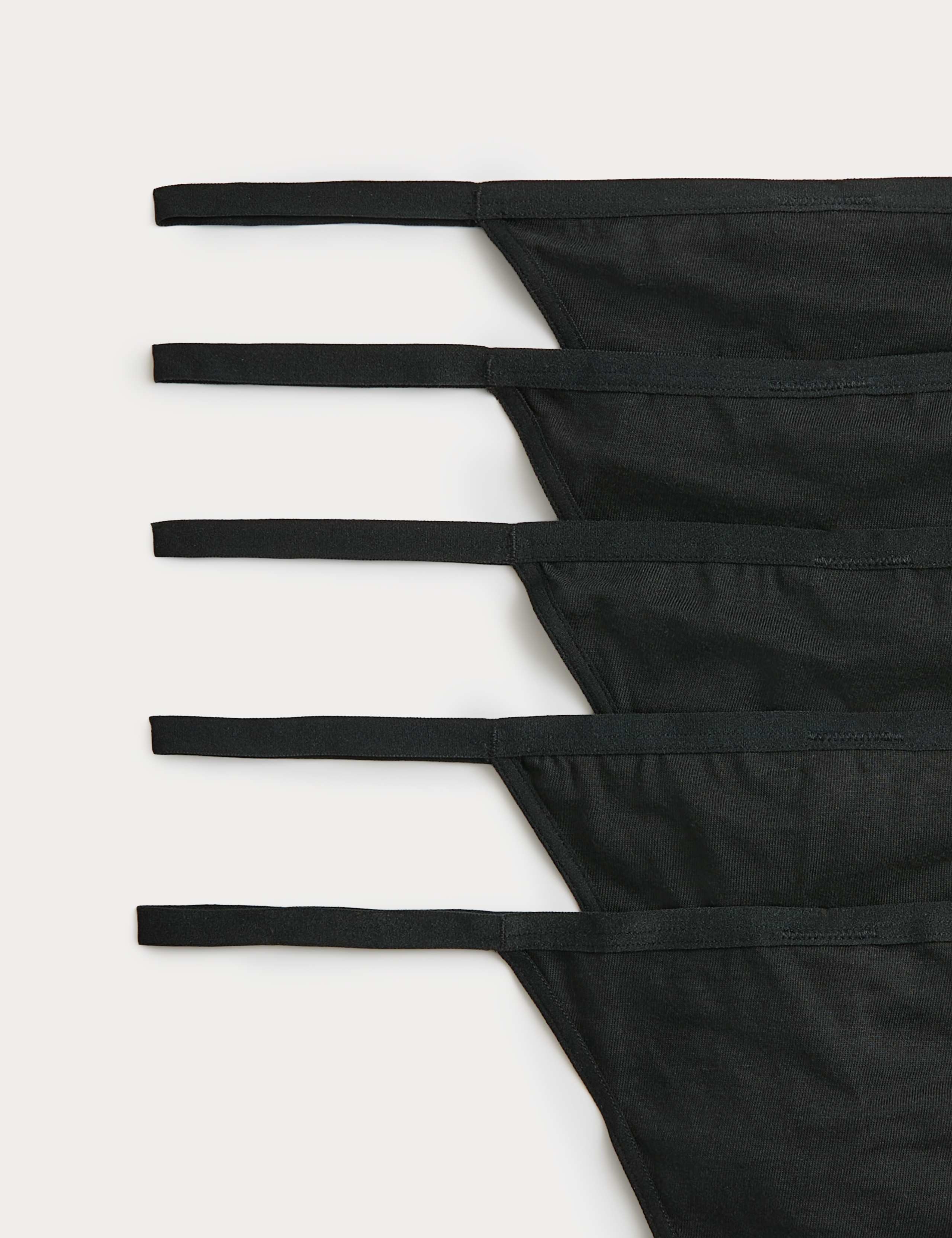 5 Pack Pure Cotton G-String Thongs 5 of 5