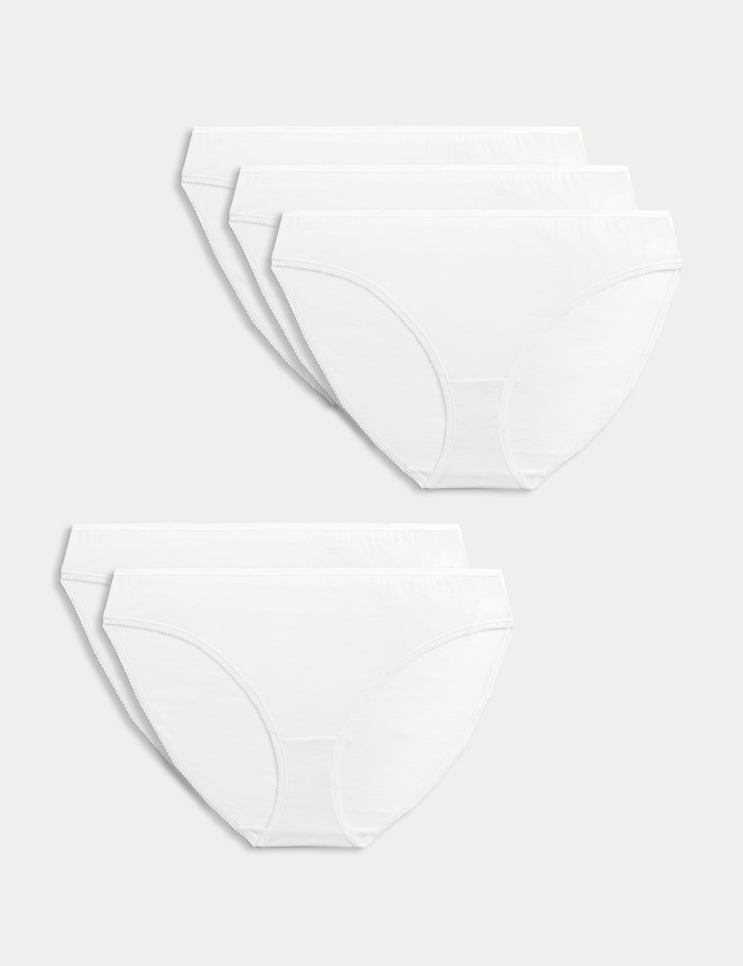 5pk Pure Cotton Bikini Knickers 1 of 6