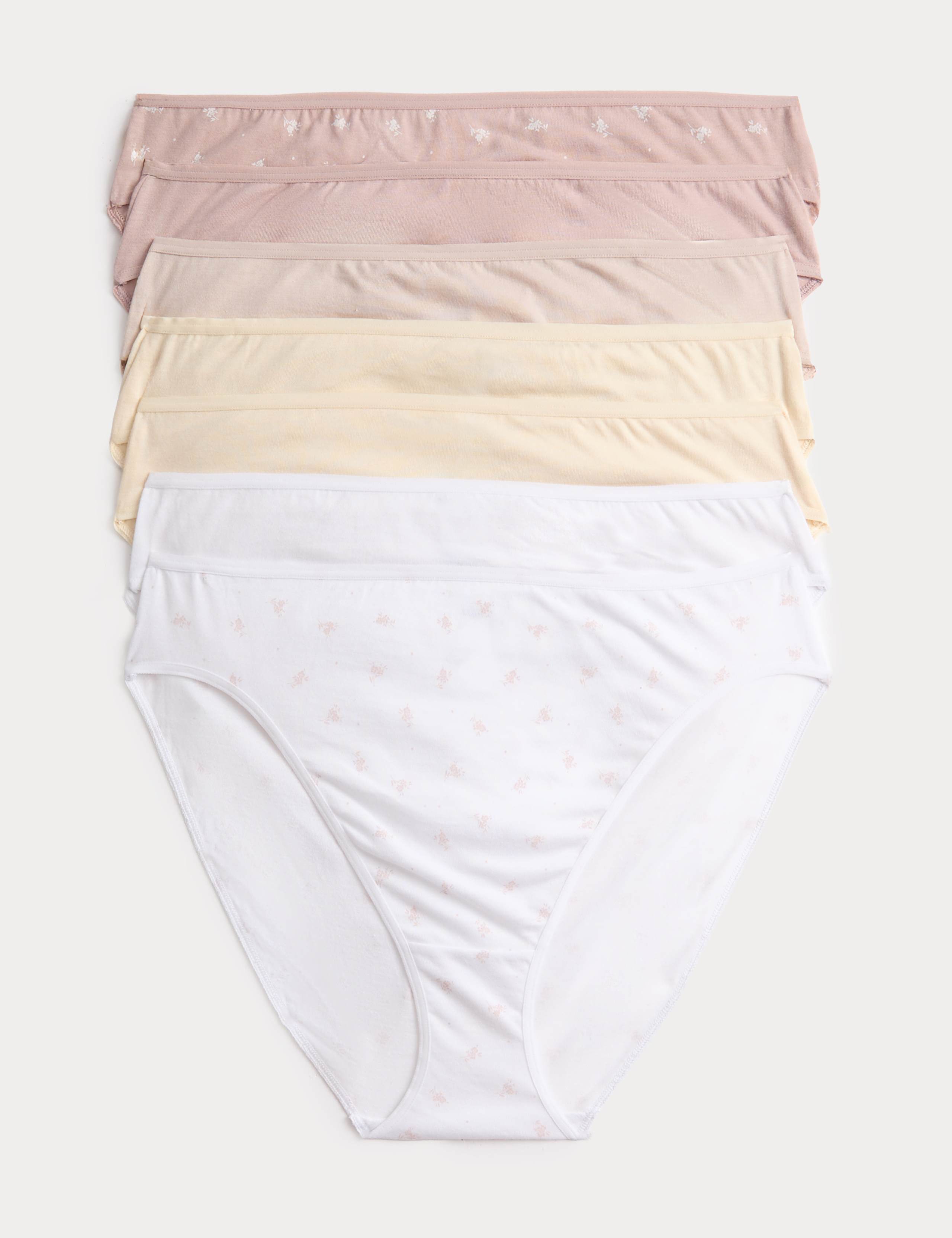 7 Pack Pure Cotton High Leg Knickers 1 of 5