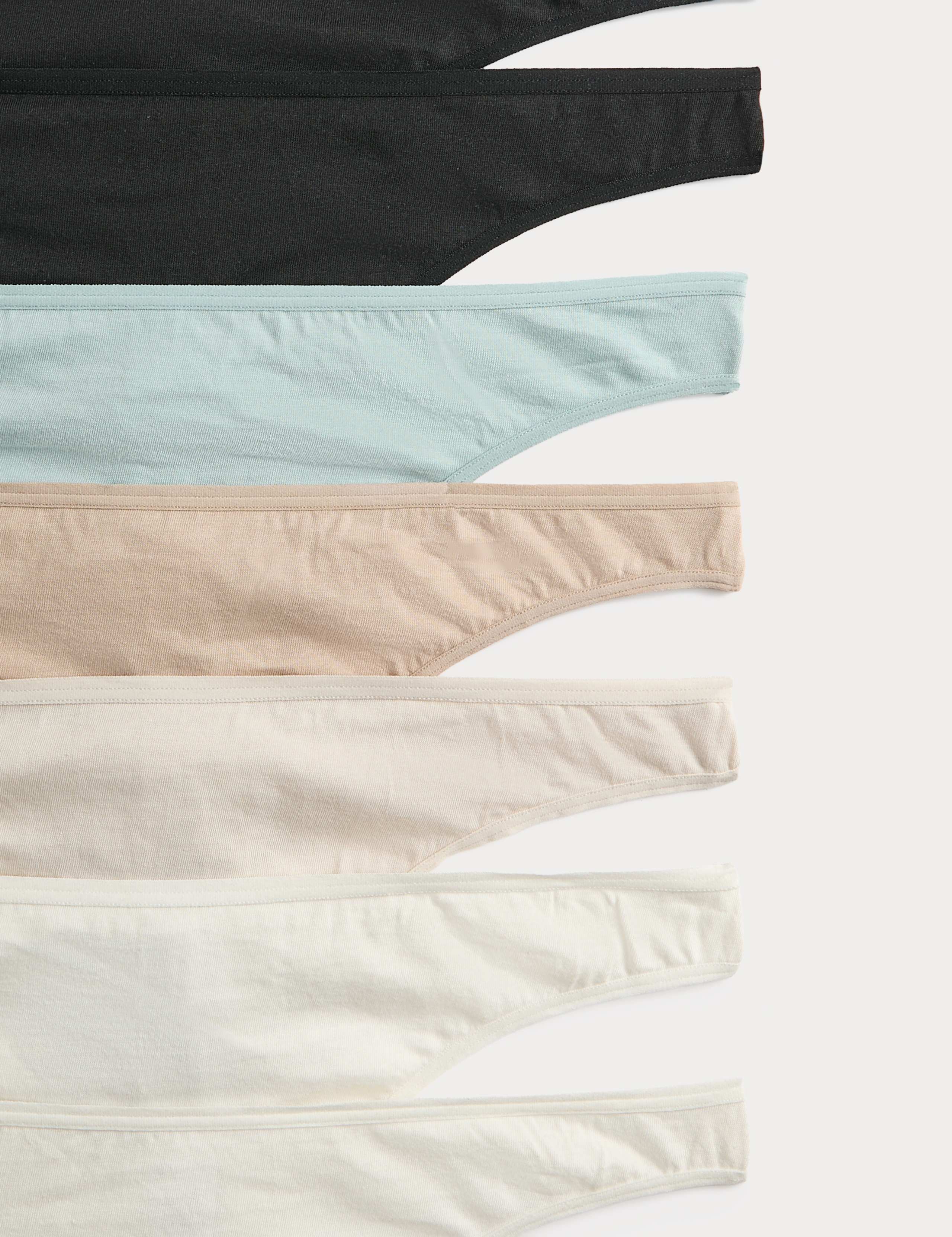 7 Pack Pure Cotton Thongs 5 of 5
